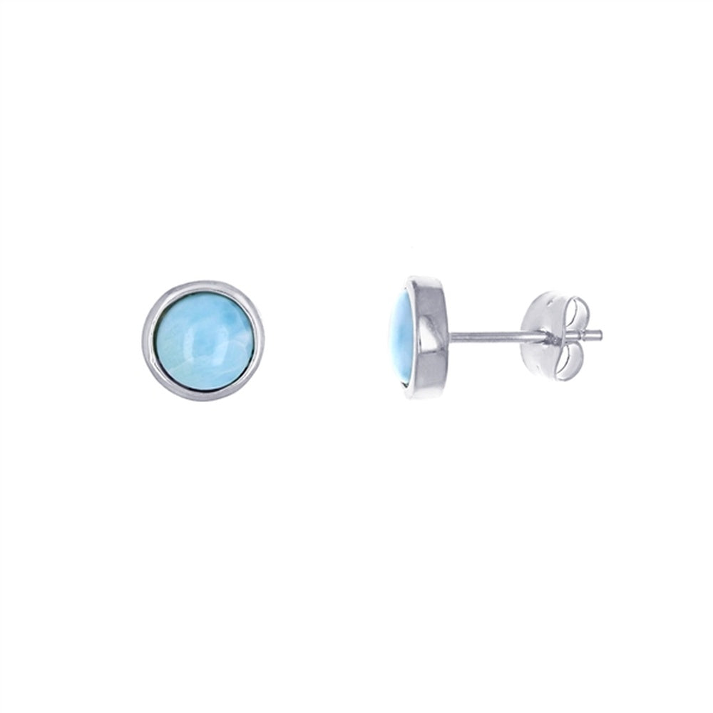 925 Sterling Silver Larimar Sandal Earrings French Wire 3.59 gm