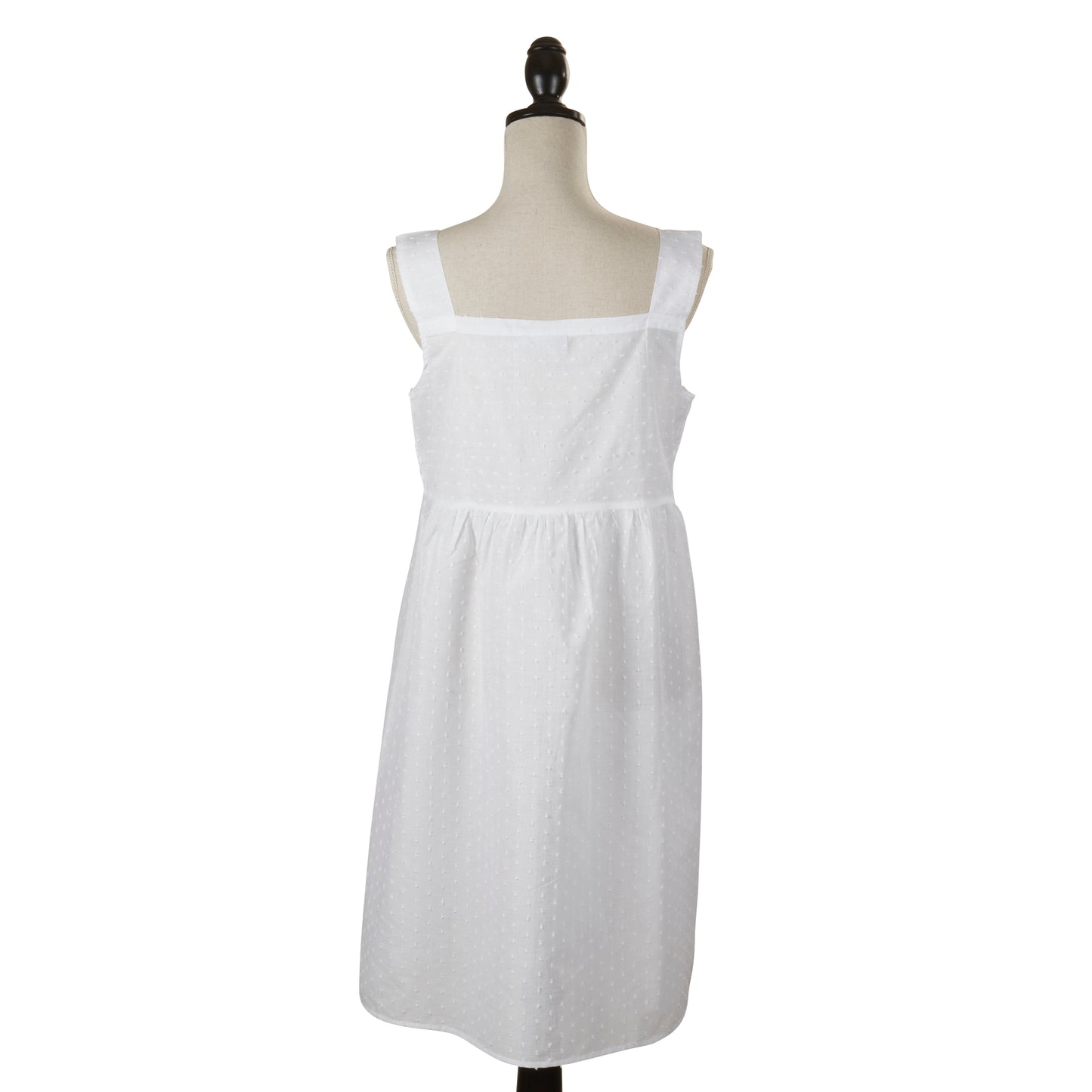 Taleen White 100% Cotton Embroidered Swiss Dot Nightgown Nightdress