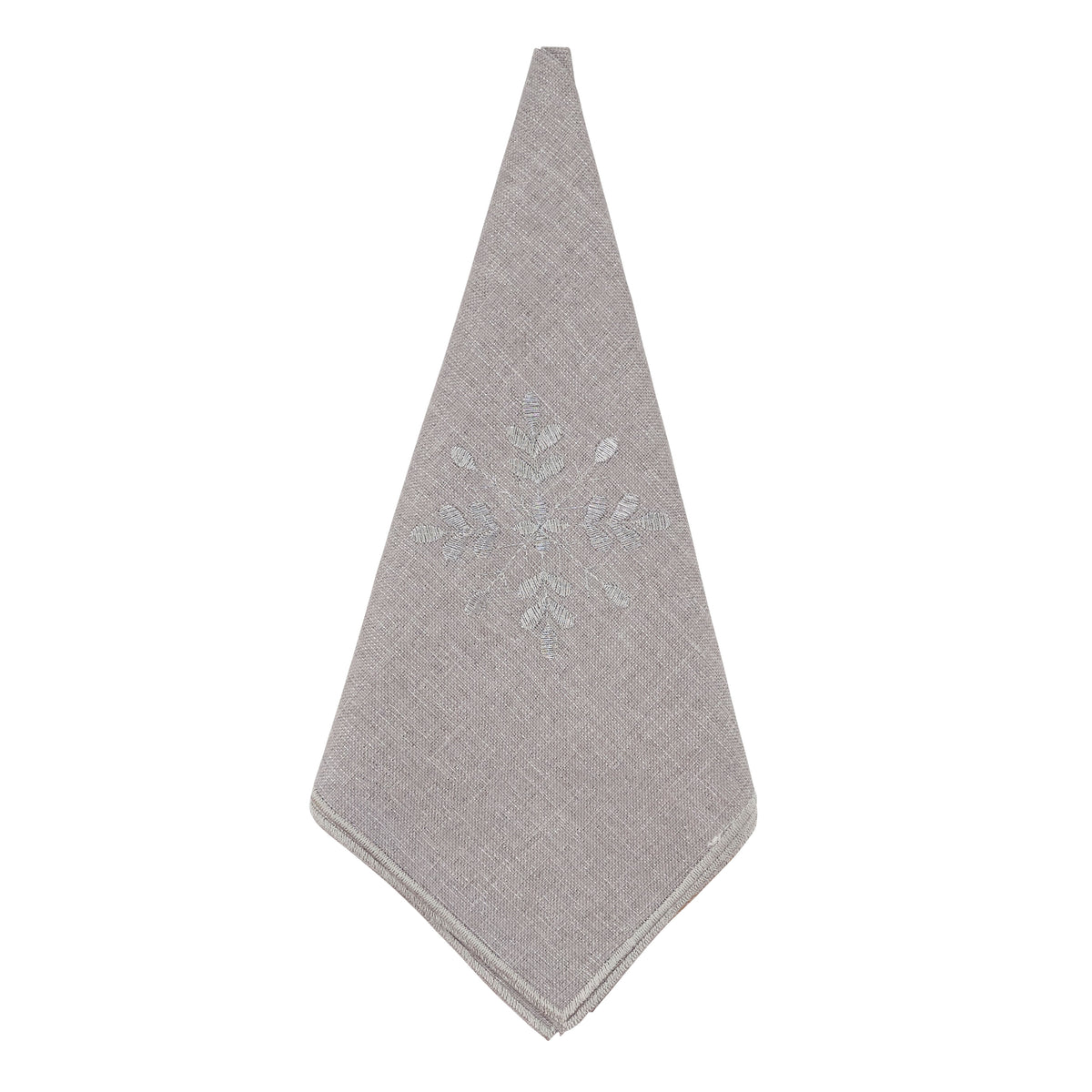 Silver Snowflake Napkins 100% Polyester, 20 Inch Square (4 pcs.)