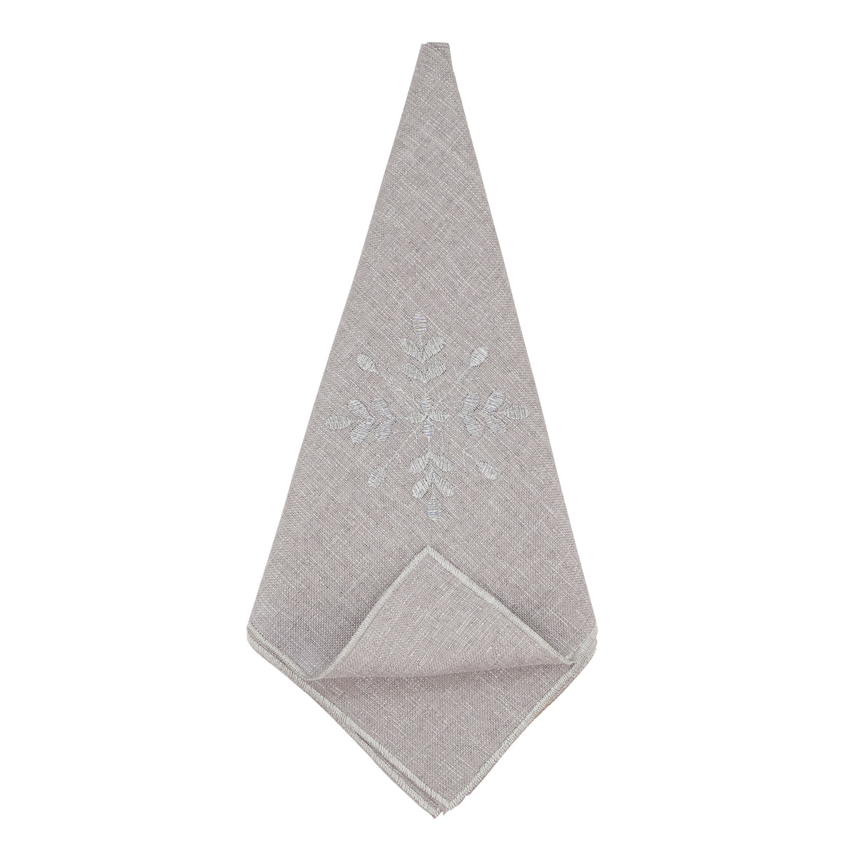 Silver Snowflake Napkins 100% Polyester, 20 Inch Square (4 pcs.)