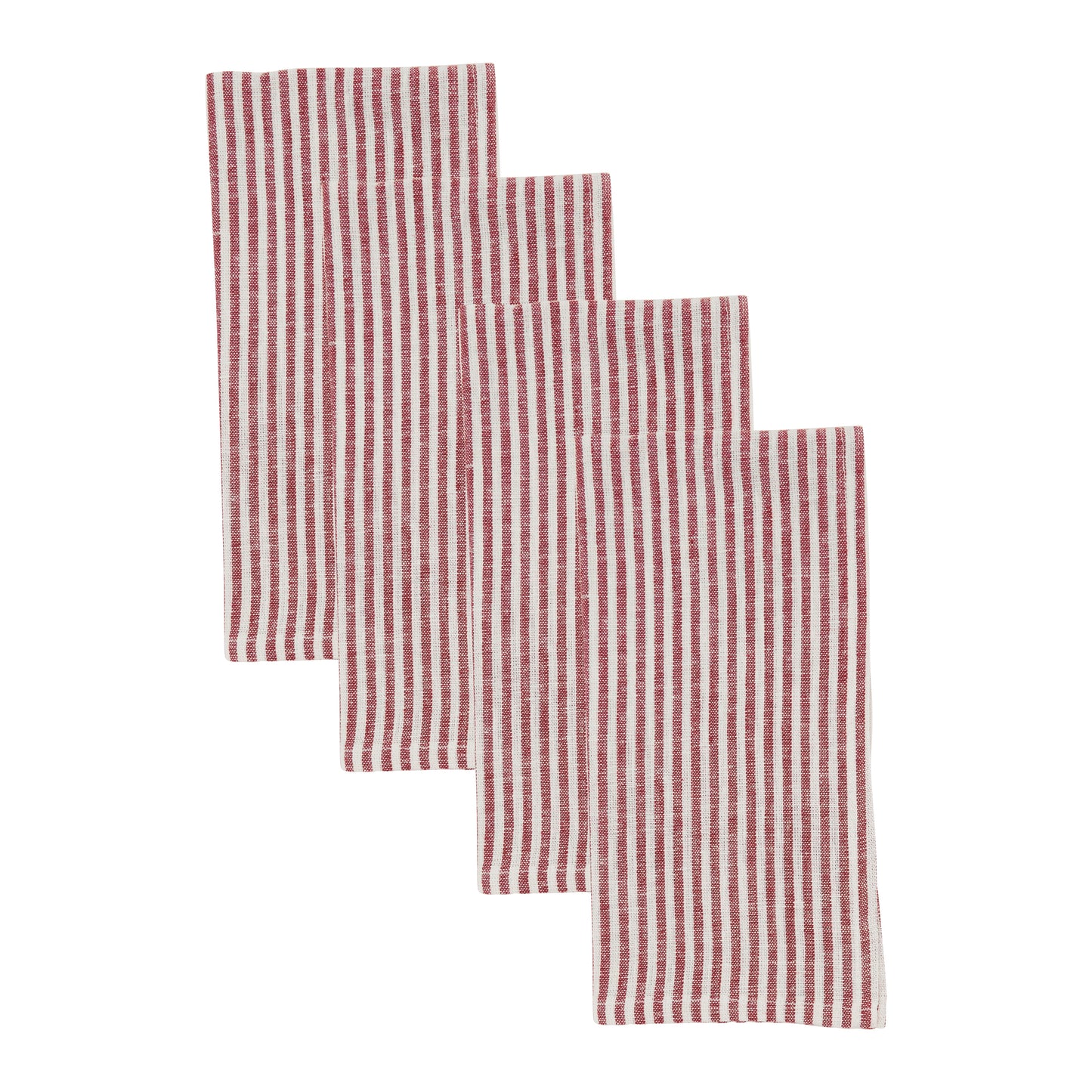 Red Striped Design Napkins 70% viscose - 30% linen, 20 Inch Square (4 pcs.)