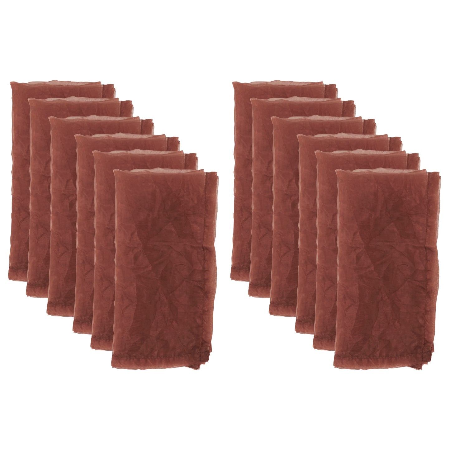 Mocha Crushed Tissue Decorative Napkins 100% polyester, 20 Inch Square (24 pcs.)