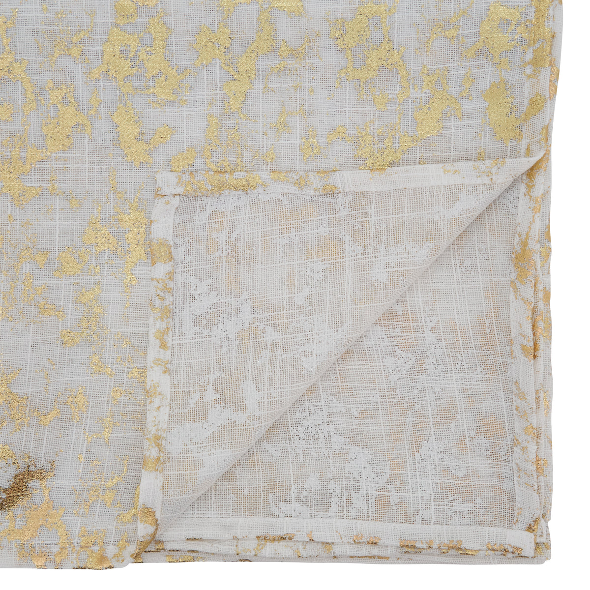 Gold Foil Print Design Topper 100% Polyester