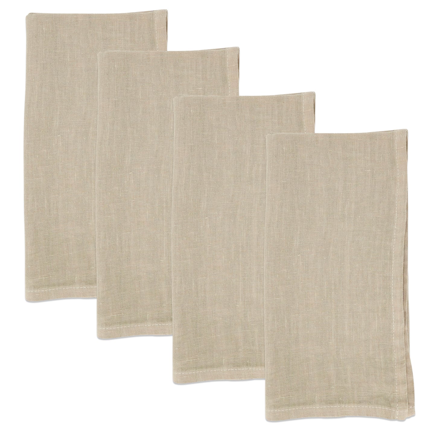 Natural Linen Napkins 55% linen - 45% cotton, 20 Inch Square (4 pcs.)