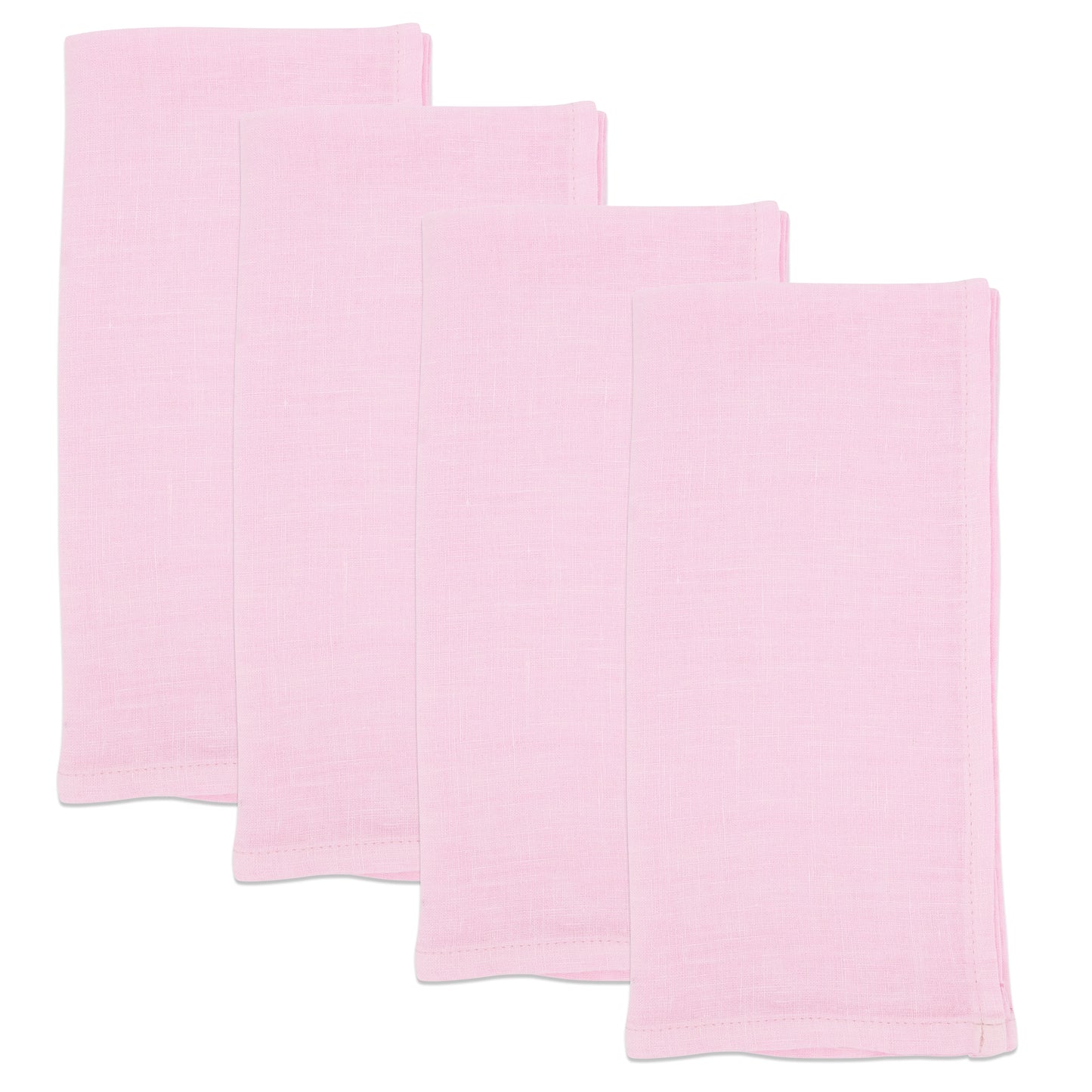 Pink Linen Napkins 55% linen - 45% cotton, 20 Inch Square (4 pcs.)