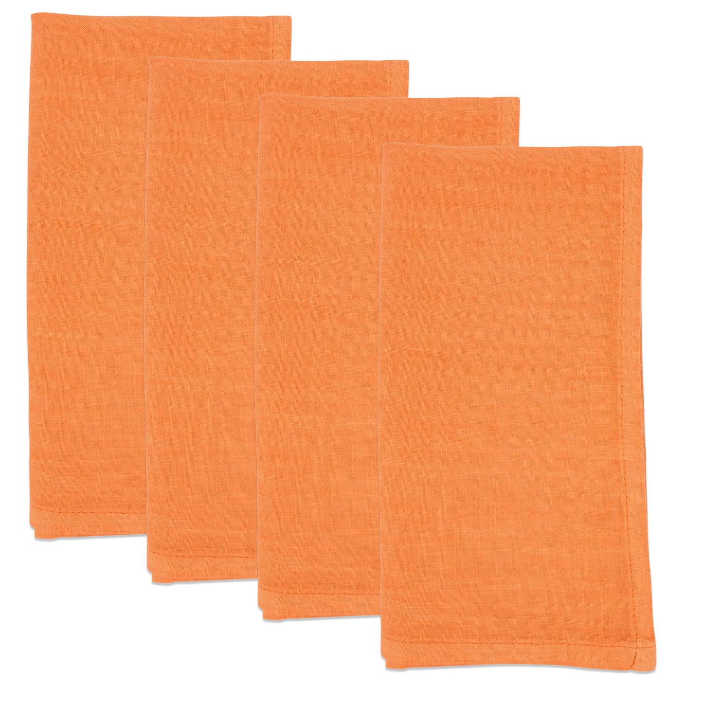 Pumpkin Linen Napkins 55% linen - 45% cotton, 20 Inch Square (4 pcs.)