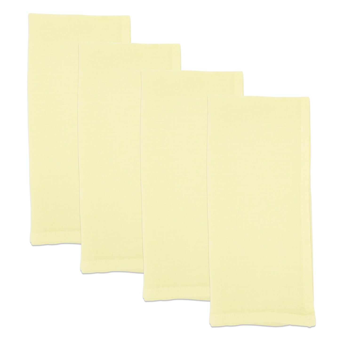 Yellow Linen Napkins 55% linen - 45% cotton, 20 Inch Square (4 pcs.)