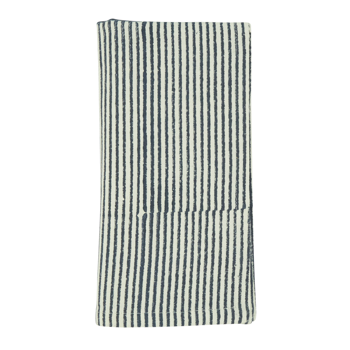 Navy Blue Block Print Napkins 100% cotton, 20 Inch Square (4 pcs.)