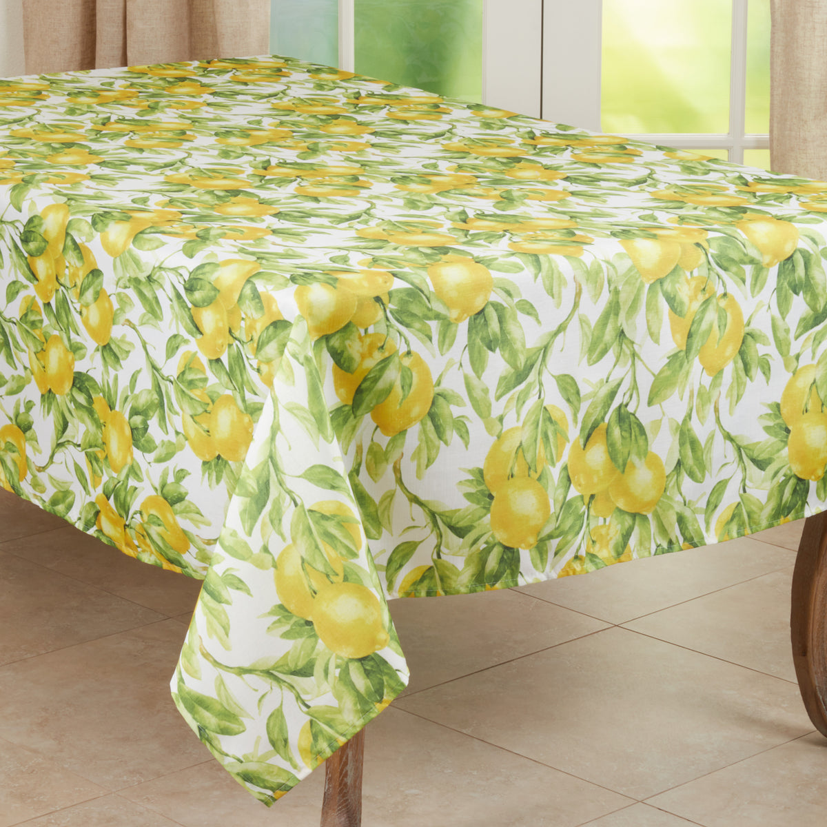 Multi Printed Lemon Tablecloth 100% polyester