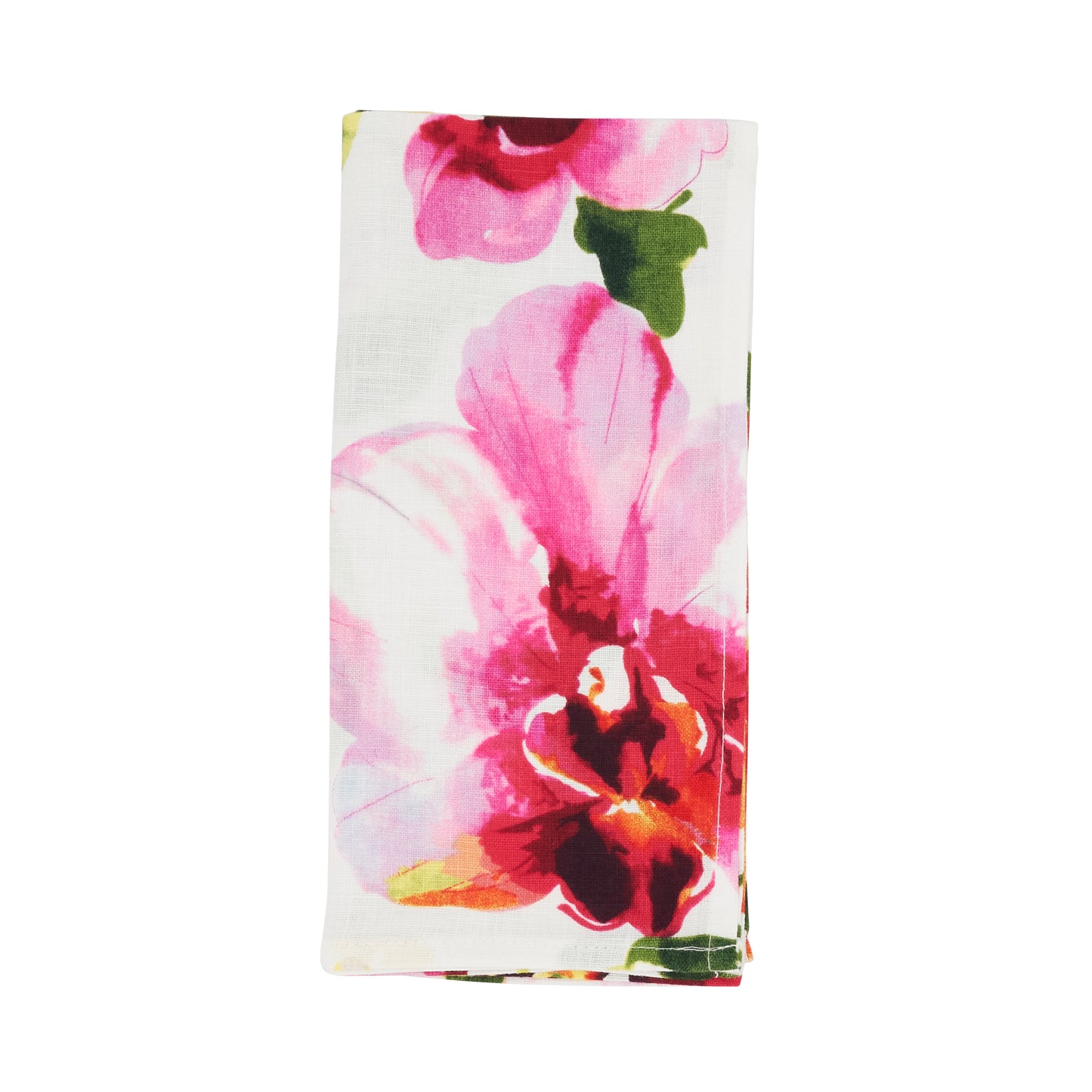 Multi Printed Floral Design Napkins 100% linen, 20 Inch Square (4 pcs.)