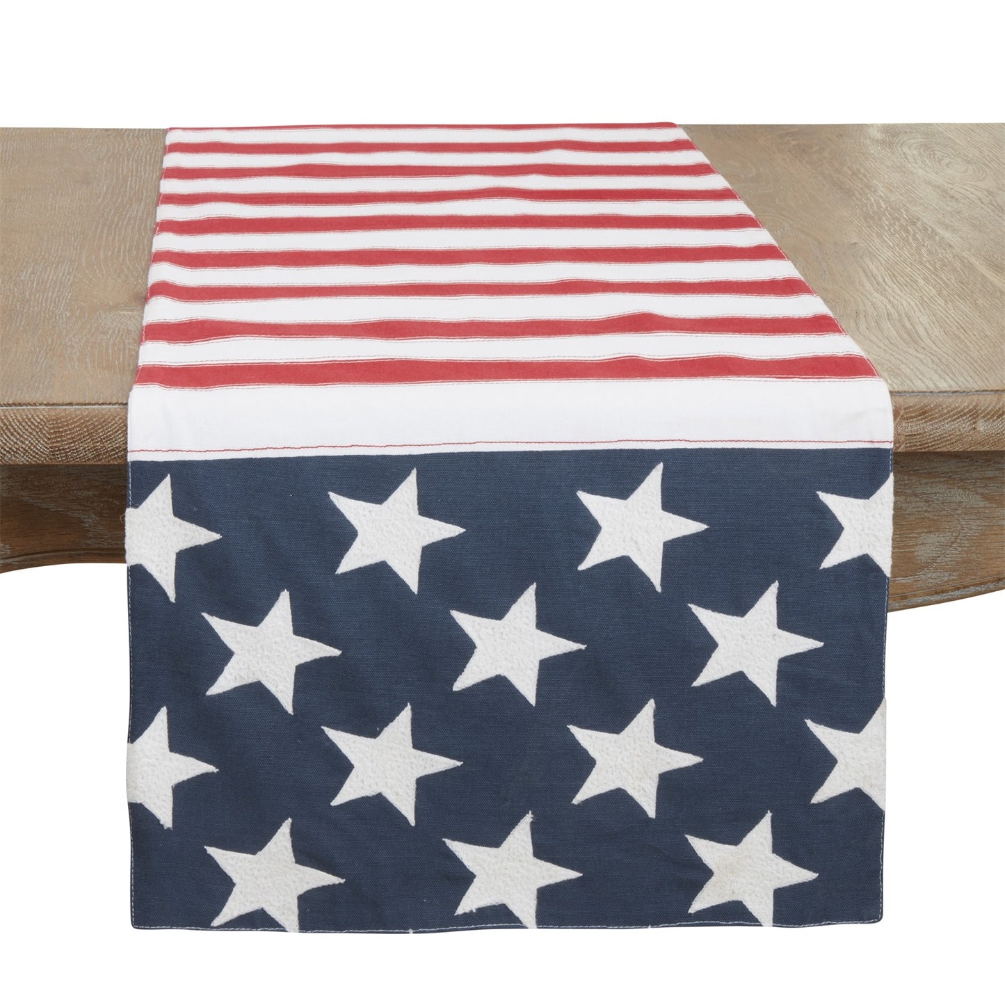 Patriotic / 4th of July Multi American Flag Table Runner, 100% cotton