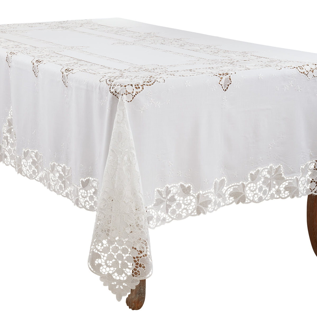 White Lace Tablecloth 100% polyester