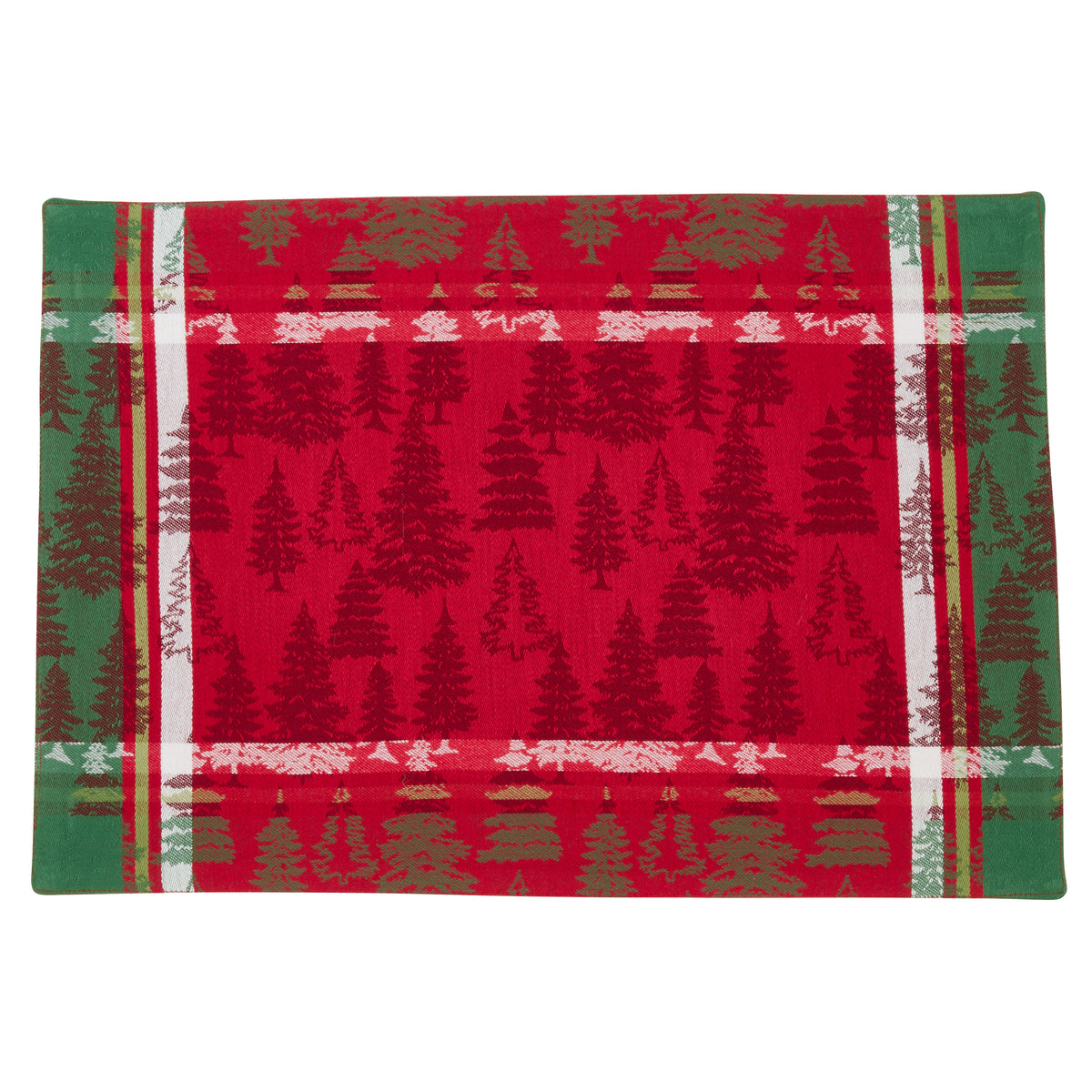 Multi Christmas Tree Plaid Tablecloth 100% cotton