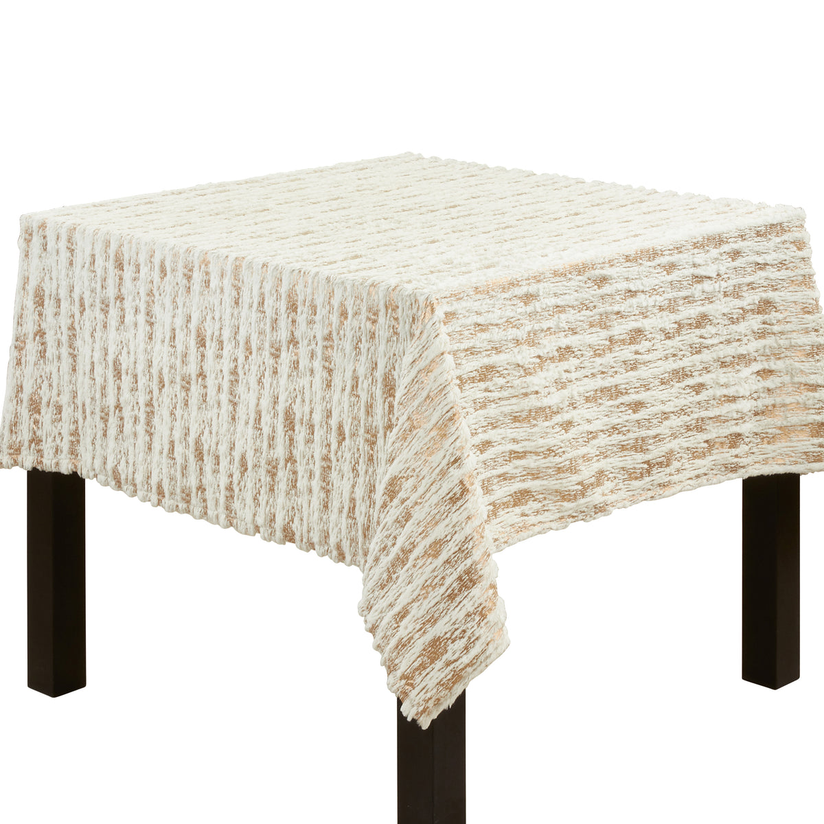 Gold Foil Print Faux Fur Topper 100% polyester