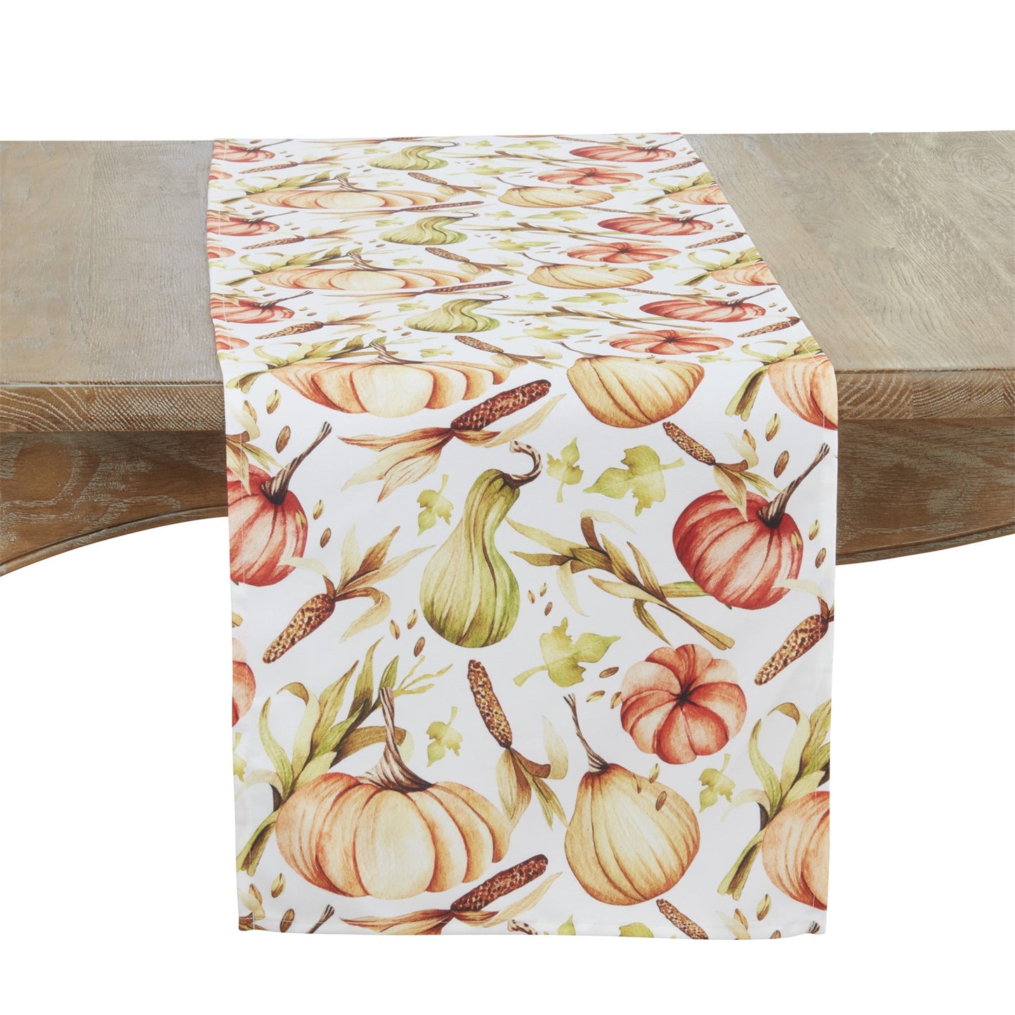 Thanksgiving / Fall Harvest Multi Pumpkin Table Runner, 100% Polyester