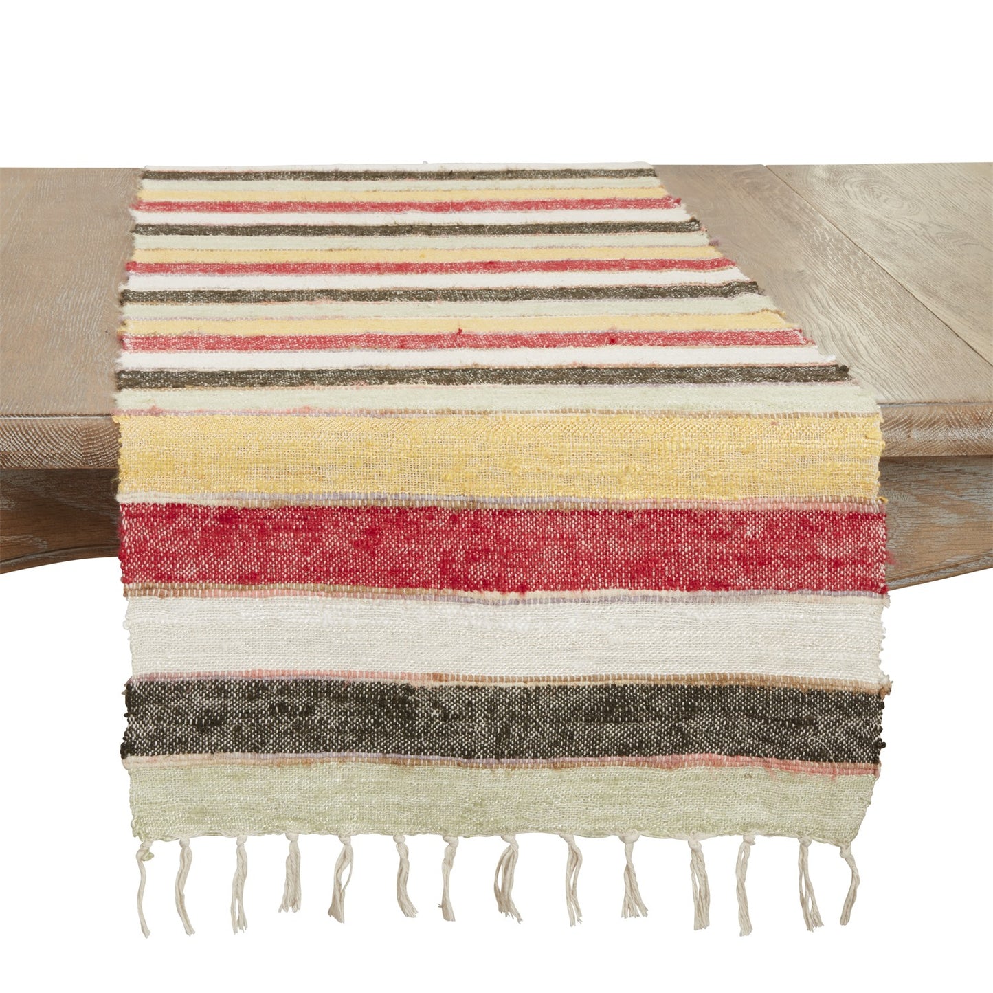 Everyday / All Season Multi Striped Table Runner, 100% cotton