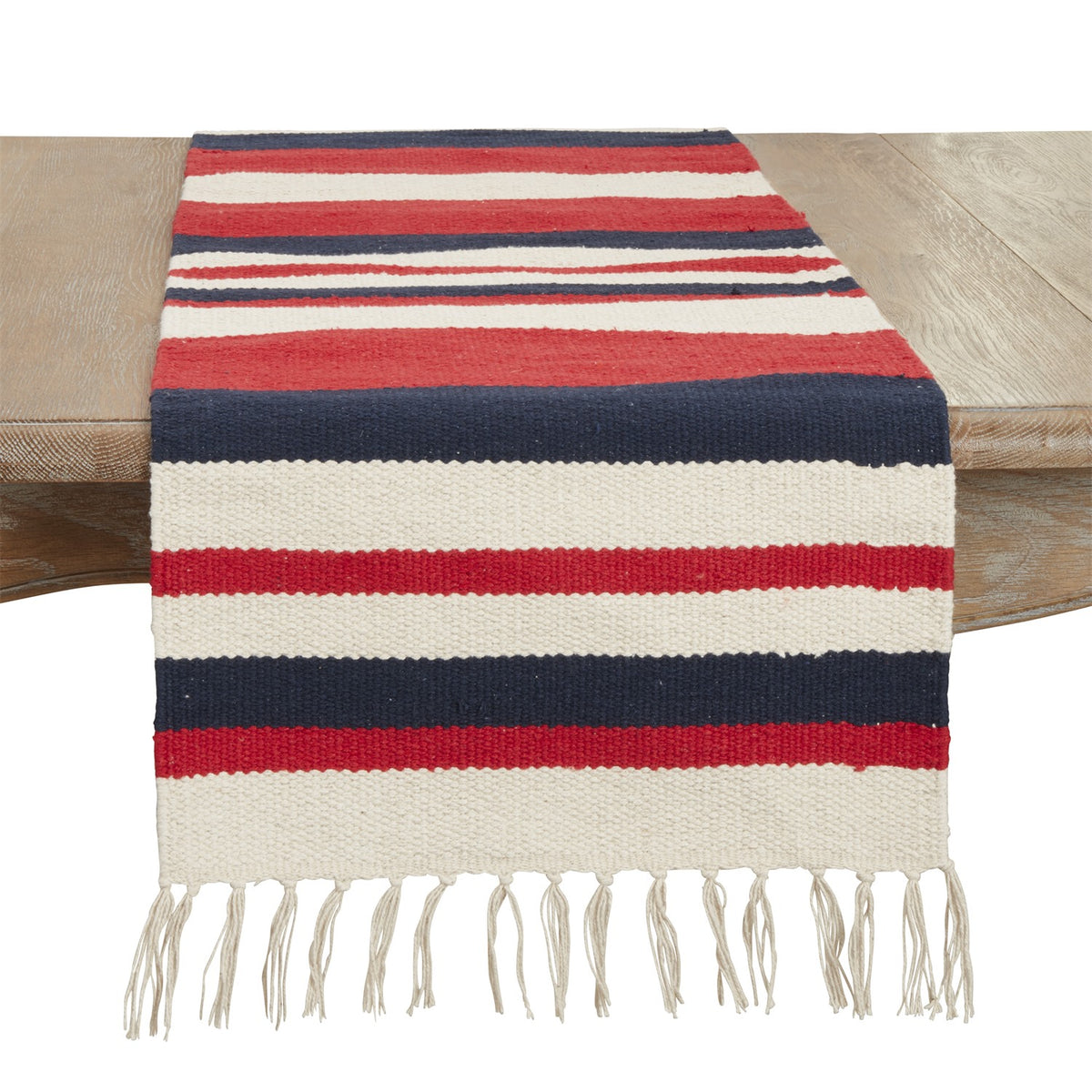 Patriotic / 4th of July Multi Stripe Americana Table Runner, 100% cotton
