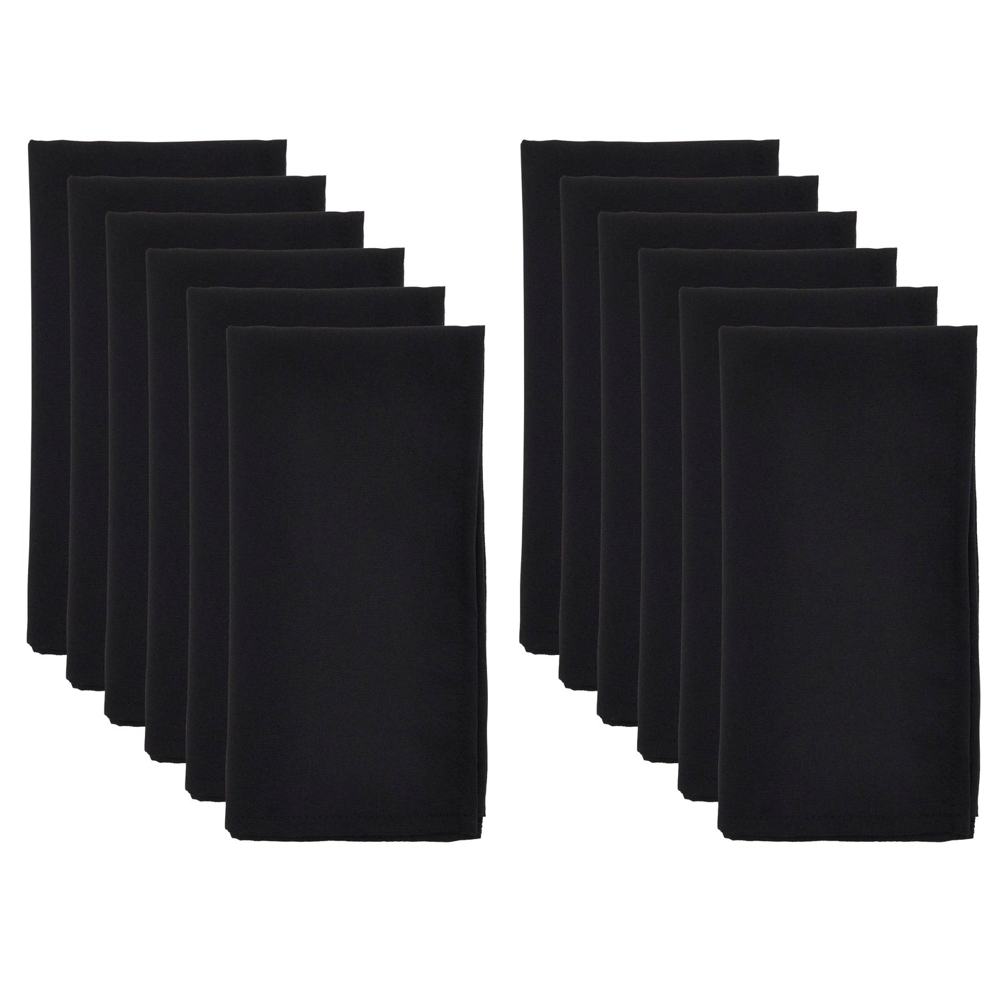 Black Everyday Design Napkins 100% polyester, 20 Inch Square (12 pcs.)