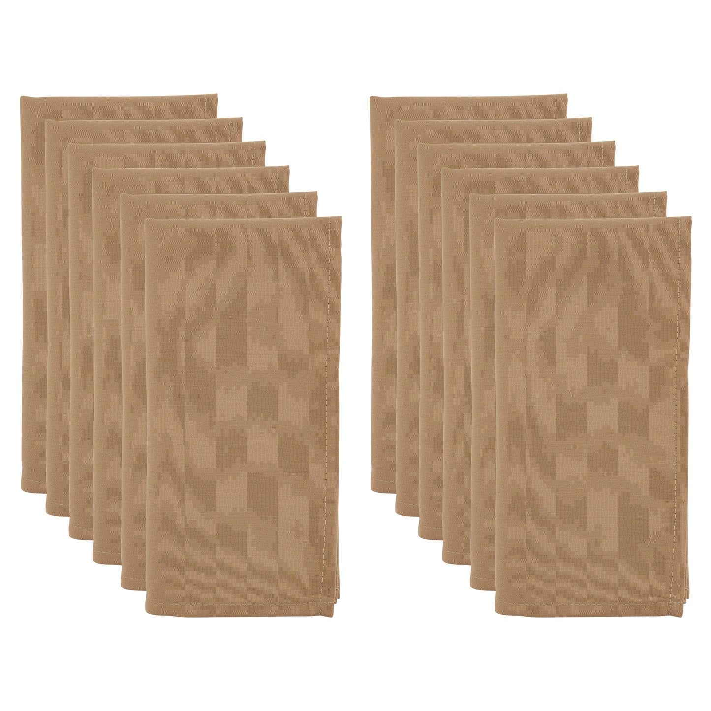 Cappuccino Everyday Design Napkins 100% polyester, 20 Inch Square (12 pcs.)