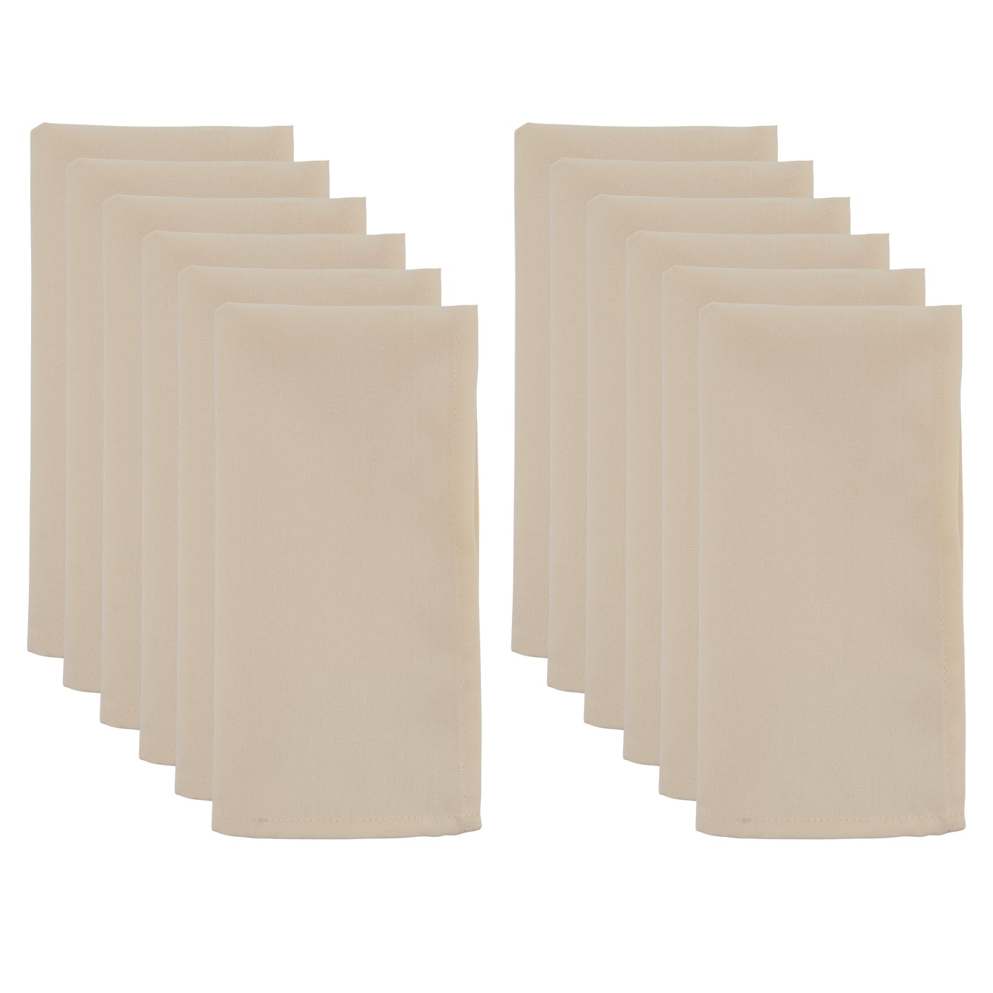 Ivory Everyday Design Napkins 100% polyester, 20 Inch Square (12 pcs.)
