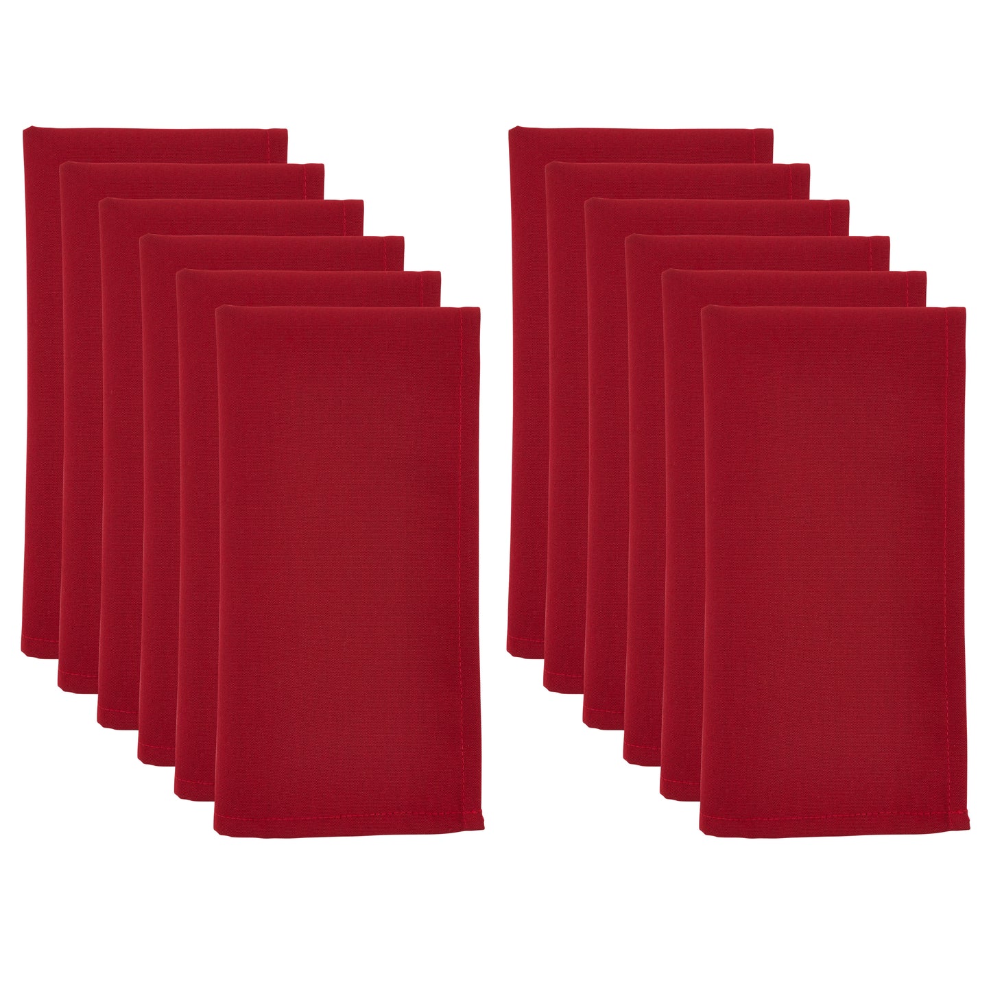 Red Everyday Design Napkins 100% polyester, 20 Inch Square (12 pcs.)