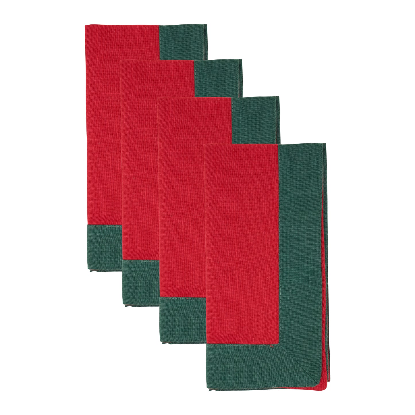 Red Two Tone Napkins 100% polyester, 20 Inch Square (4 pcs.)