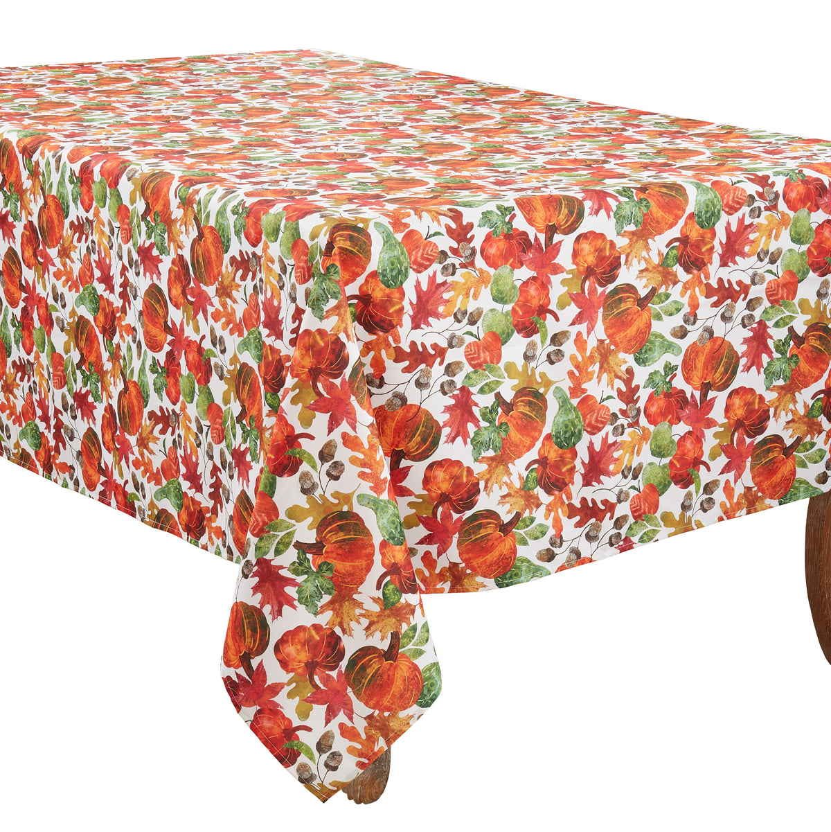 Multi Pumpkin Foliage Tablecloth 100% polyester