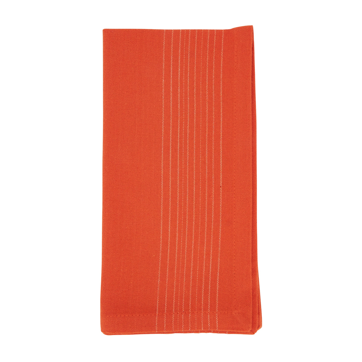 Orange Shimmer Stripe Napkins cotton - lurex, 20 Inch Square (4 pcs.)