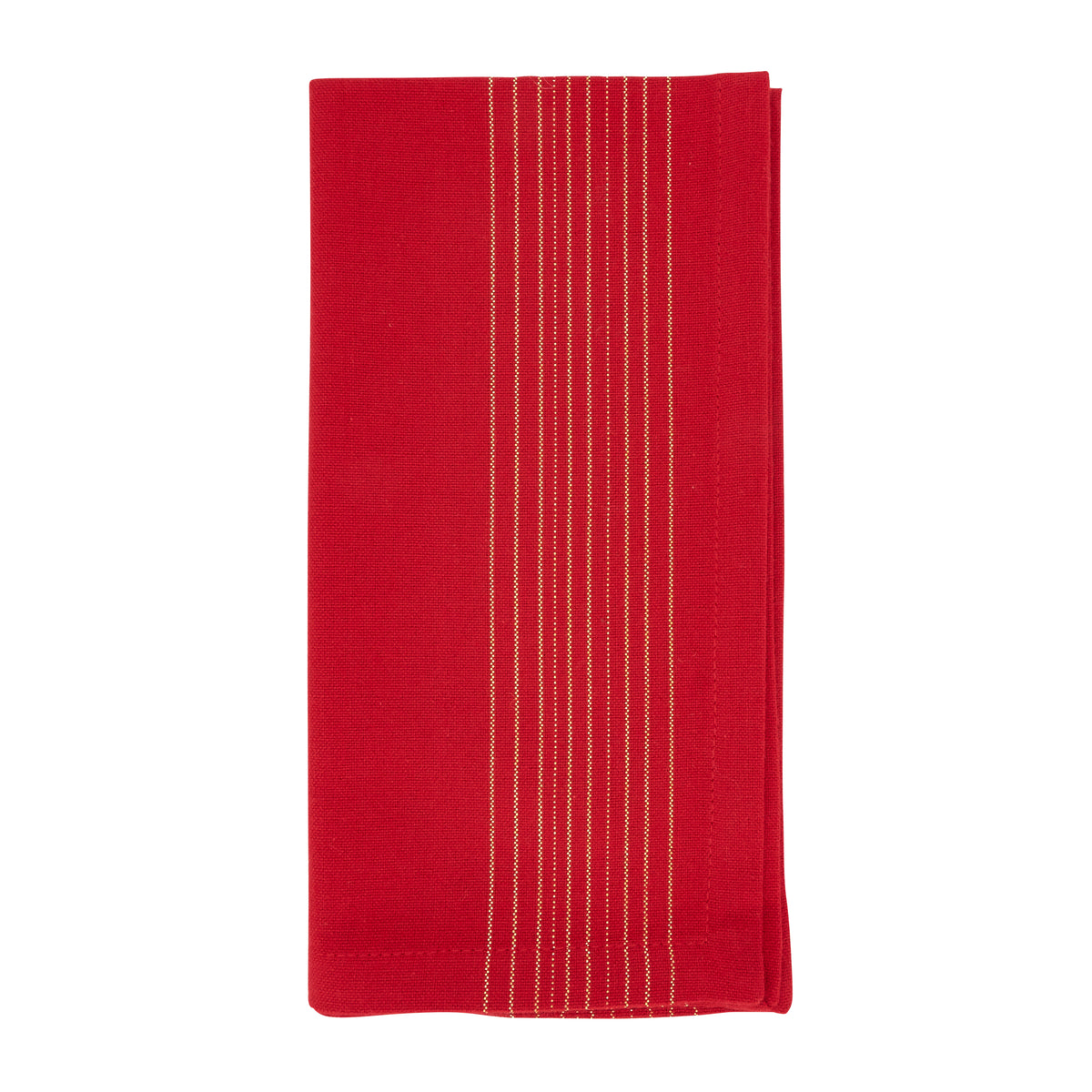 Red Shimmer Stripe Napkins cotton - lurex, 20 Inch Square (4 pcs.)