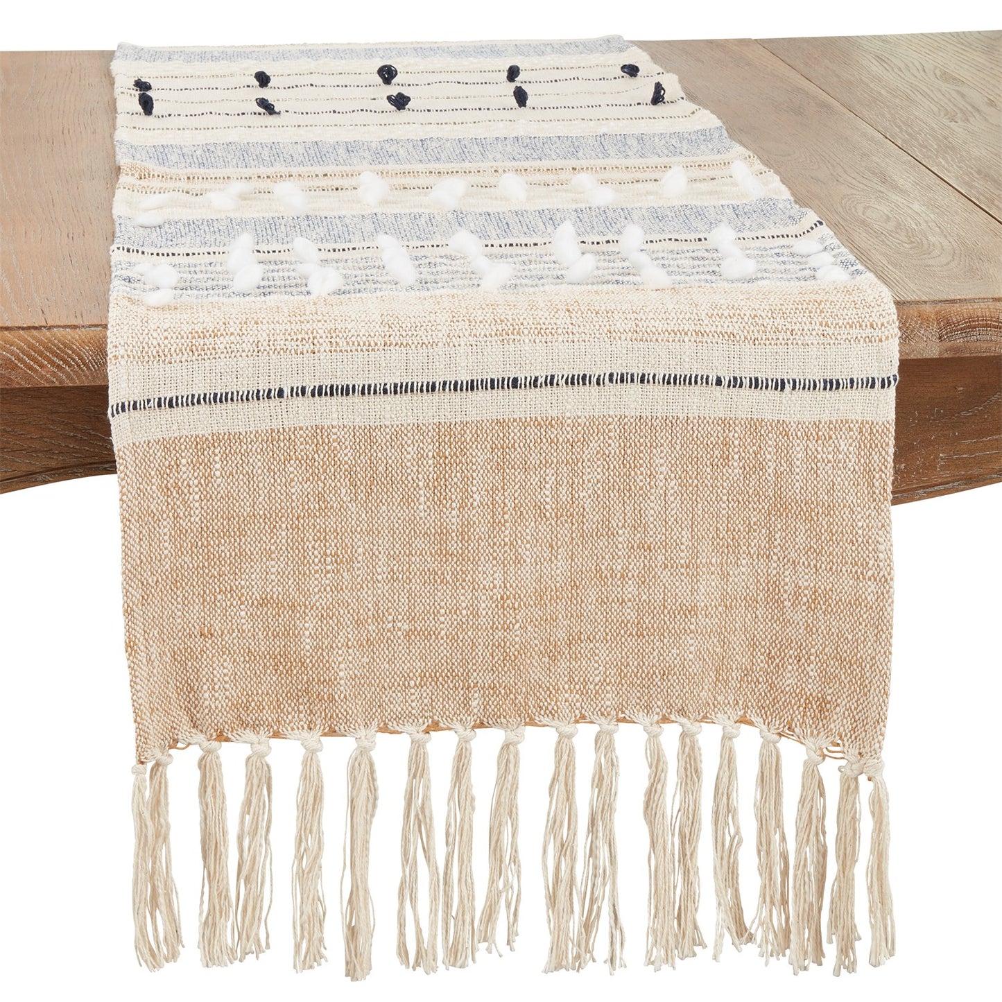 Everyday / All Season Multi Woven Striped Table Runner, 100% cotton