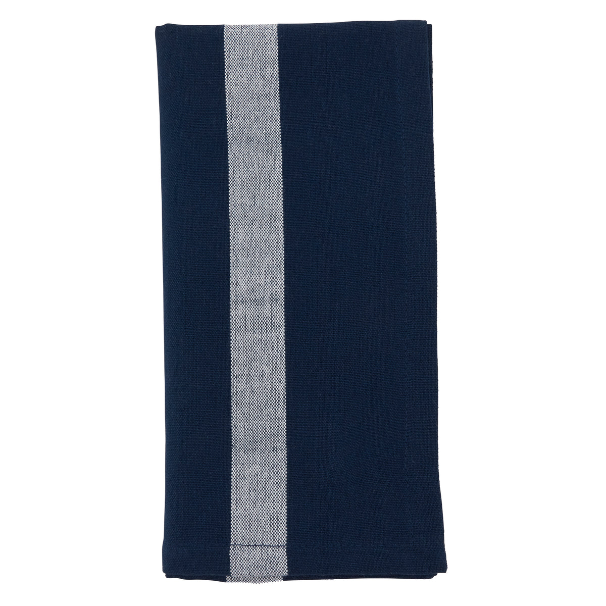 Navy Blue Banded Napkins 100% cotton, 20 Inch Square (4 pcs.)
