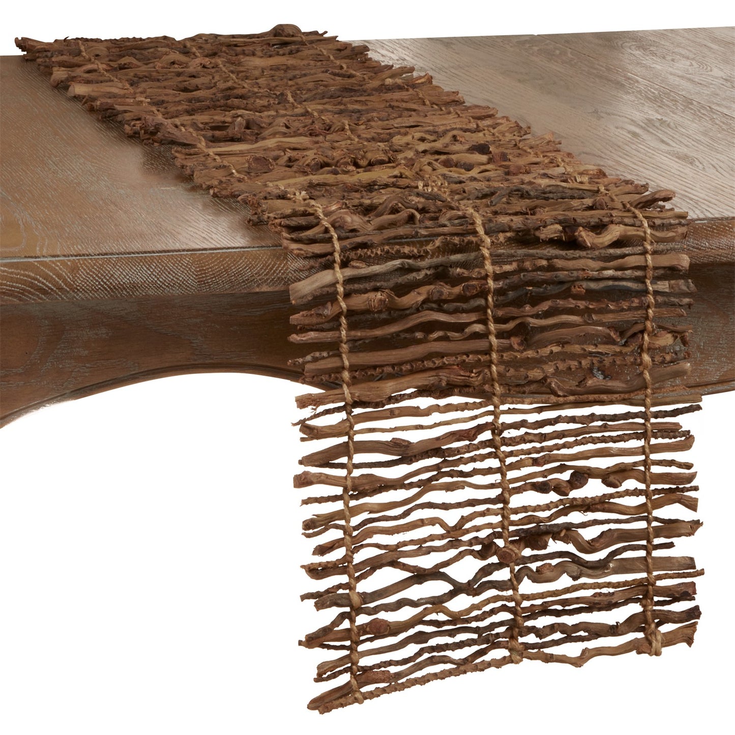 Everyday / All Season Natural Beige Twig Table Runner, 100% MANGGAR COCONUT