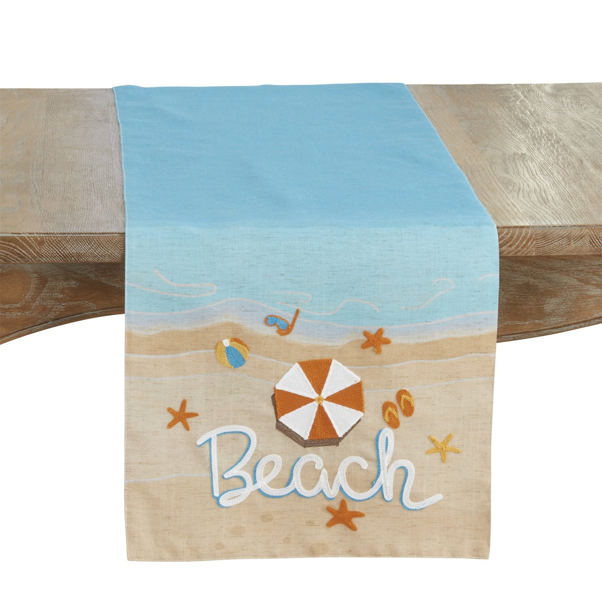Everyday / All Season Multi Beach Table Runner, 90% polyester - 10% linen