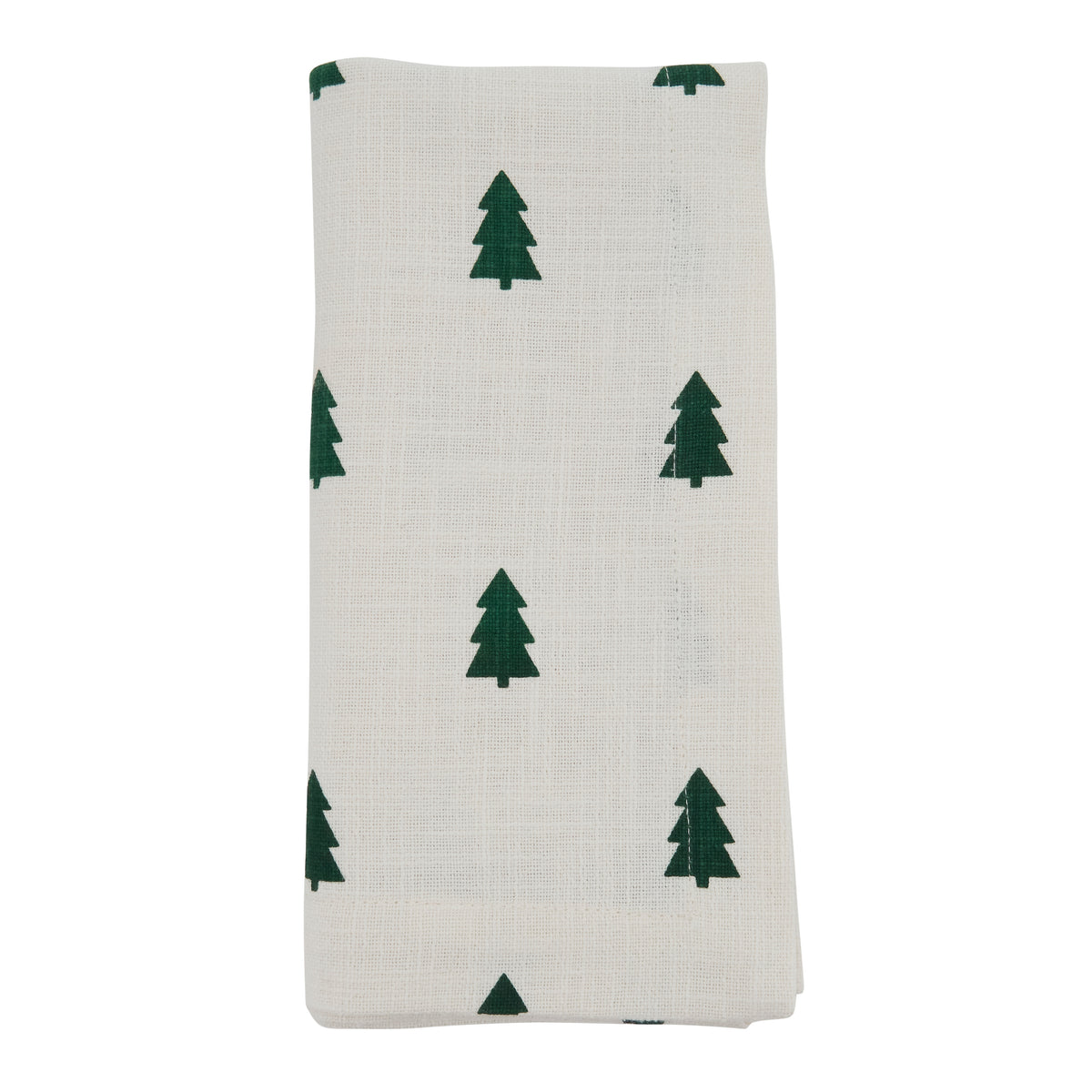 Ivory Christmas Tree Napkins 100% cotton, 20 Inch Square (4 pcs.)