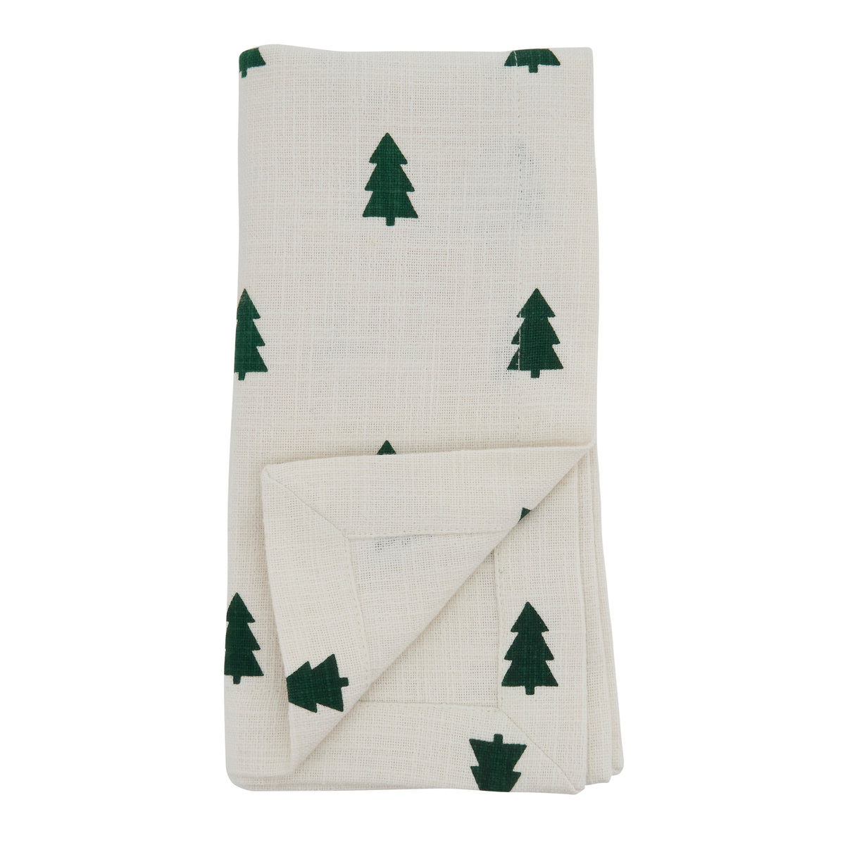 Ivory Christmas Tree Napkins 100% cotton, 20 Inch Square (4 pcs.)