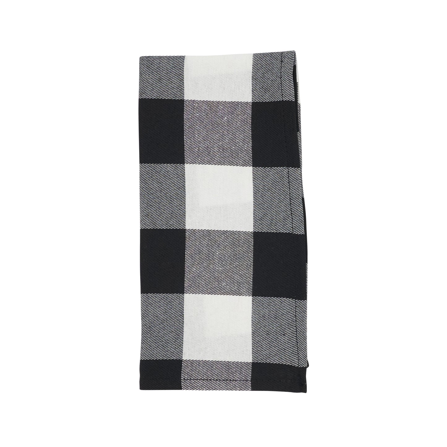 Black Buffalo Plaid Napkins 56% cotton - 44% polyester, 20 Inch Square (4 pcs.)