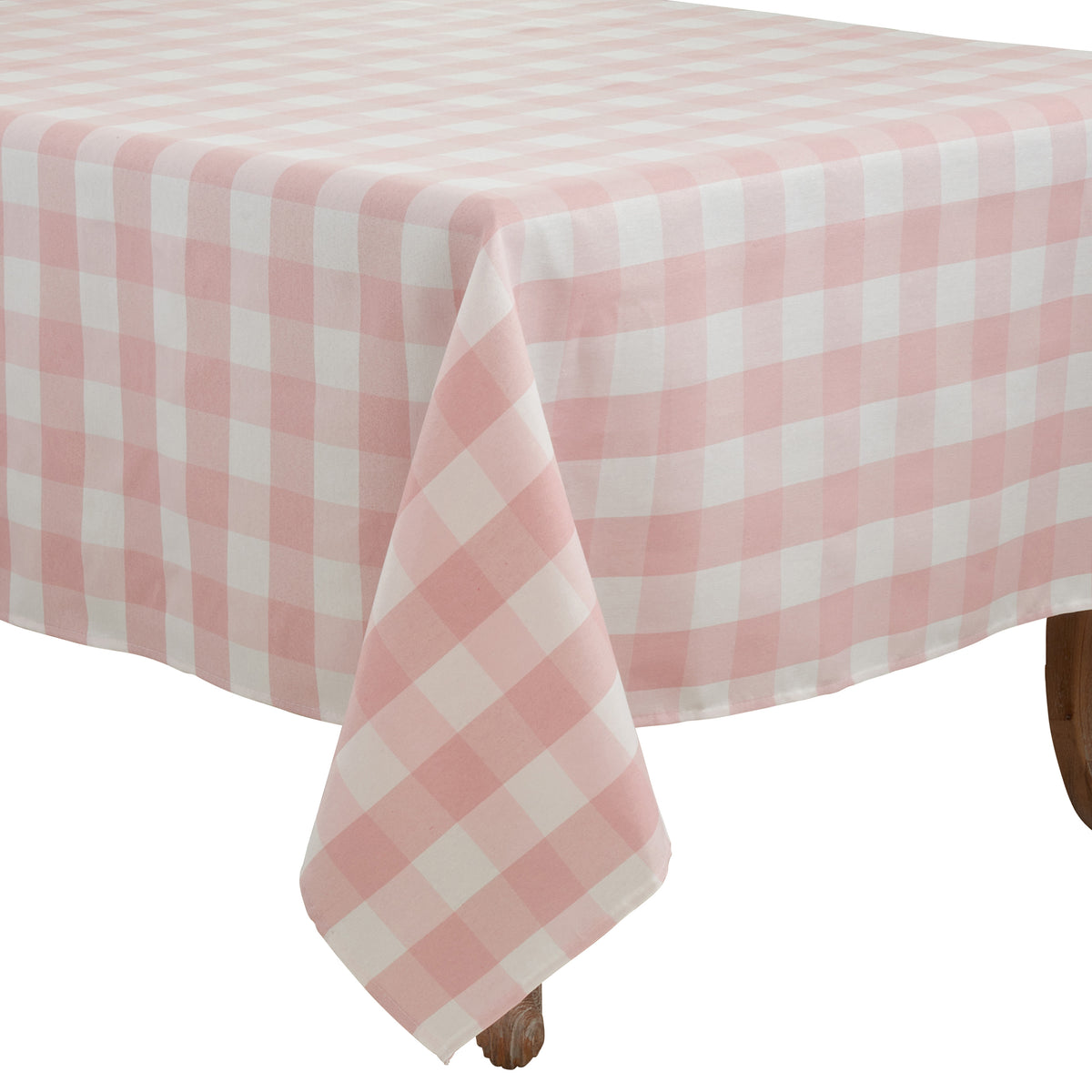 Pink Buffalo Plaid Tablecloth 56% cotton - 44% polyester