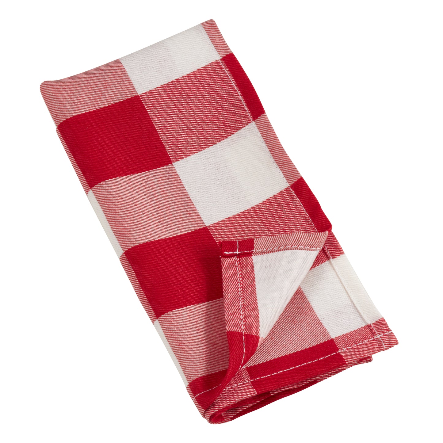Red/White Buffalo Plaid Napkins 56% cotton - 44% polyester, 20 Inch Square (4 pcs.)