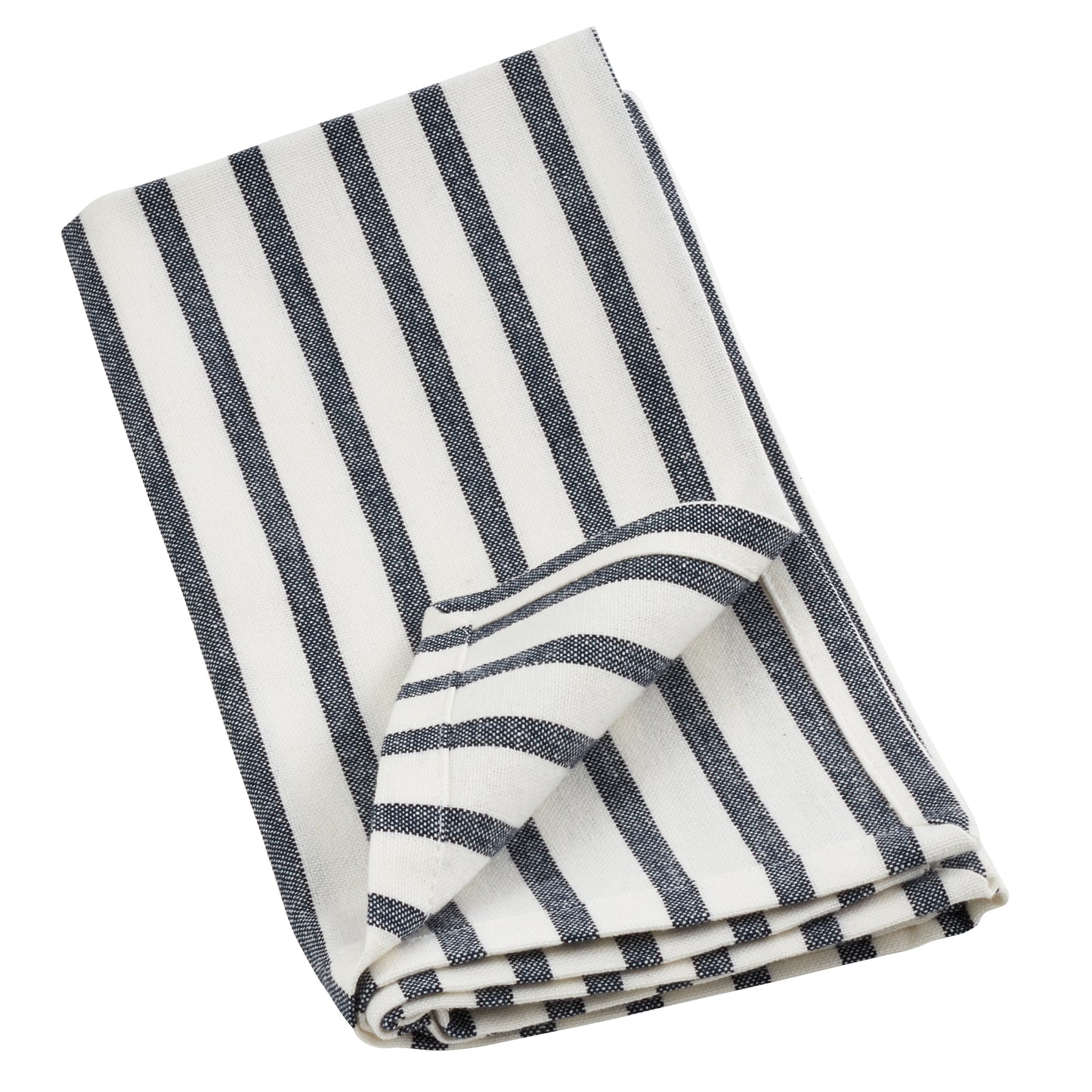 Navy Blue Striped Design Napkins 100% cotton, 20 Inch Square (4 pcs.)