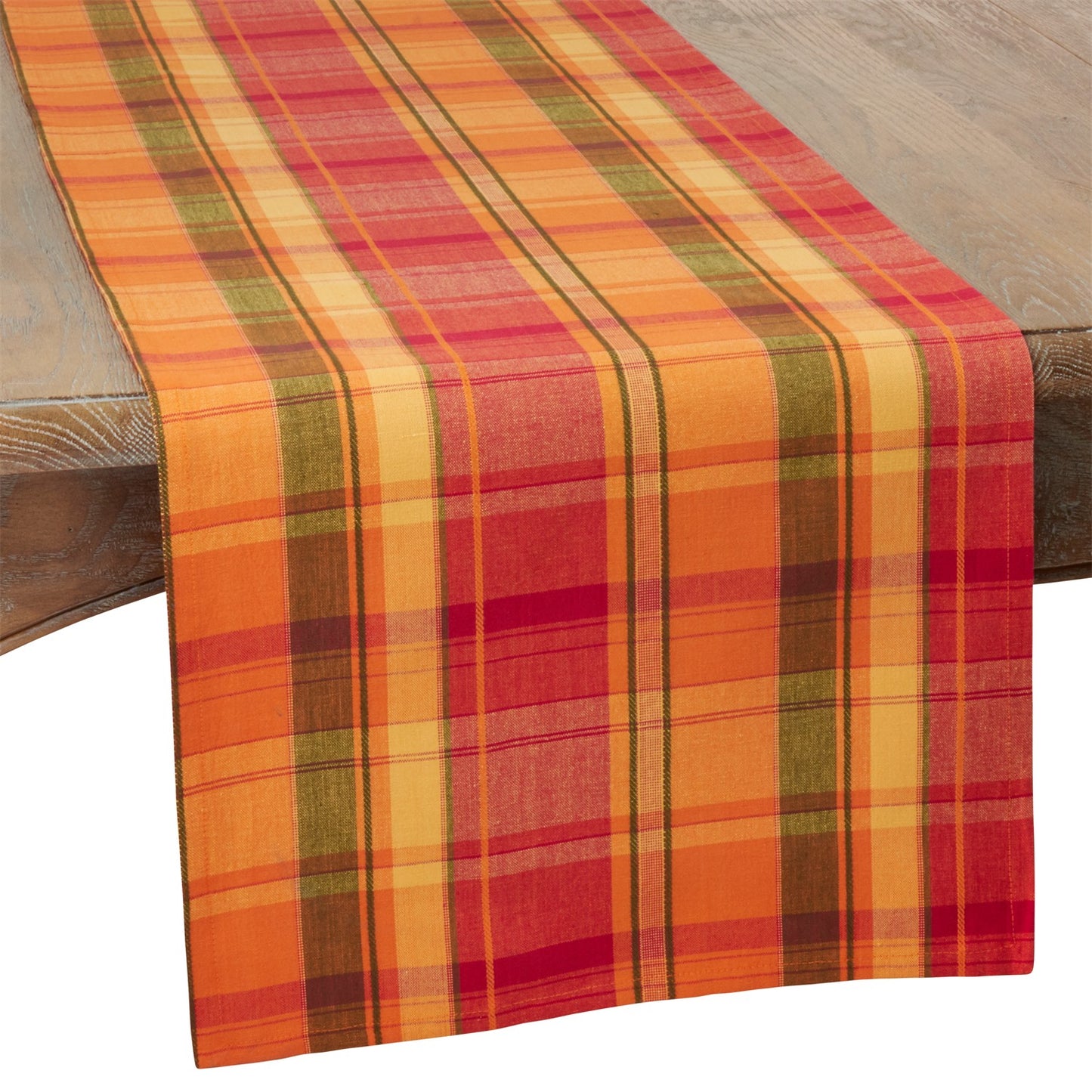 Thanksgiving / Fall Harvest Terracotta Orange Harvest Design Table Runner, 100% cotton