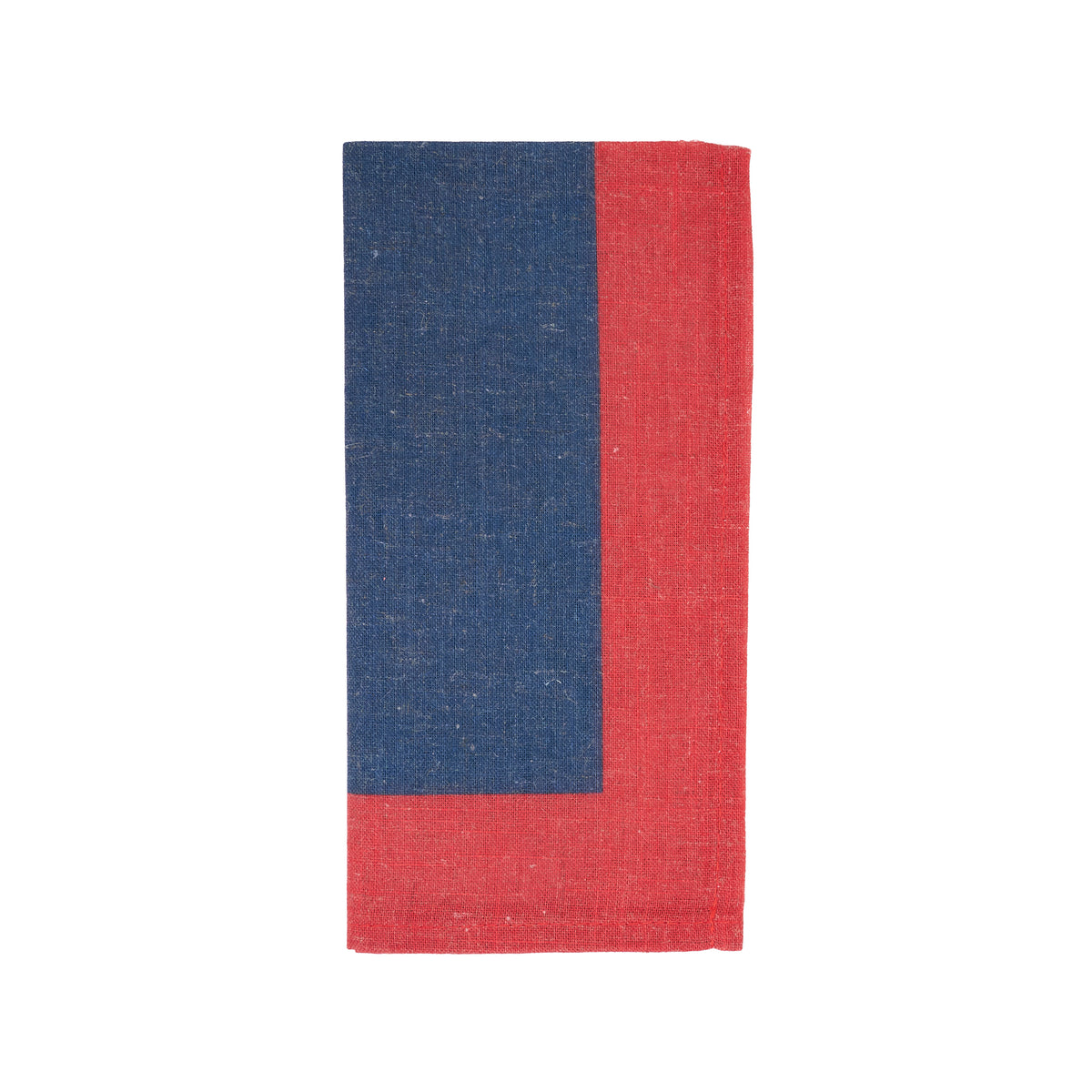 Navy Blue Color Band Border Napkins 85% polyester - 15% linen, 20 Inch Square (4 pcs.)