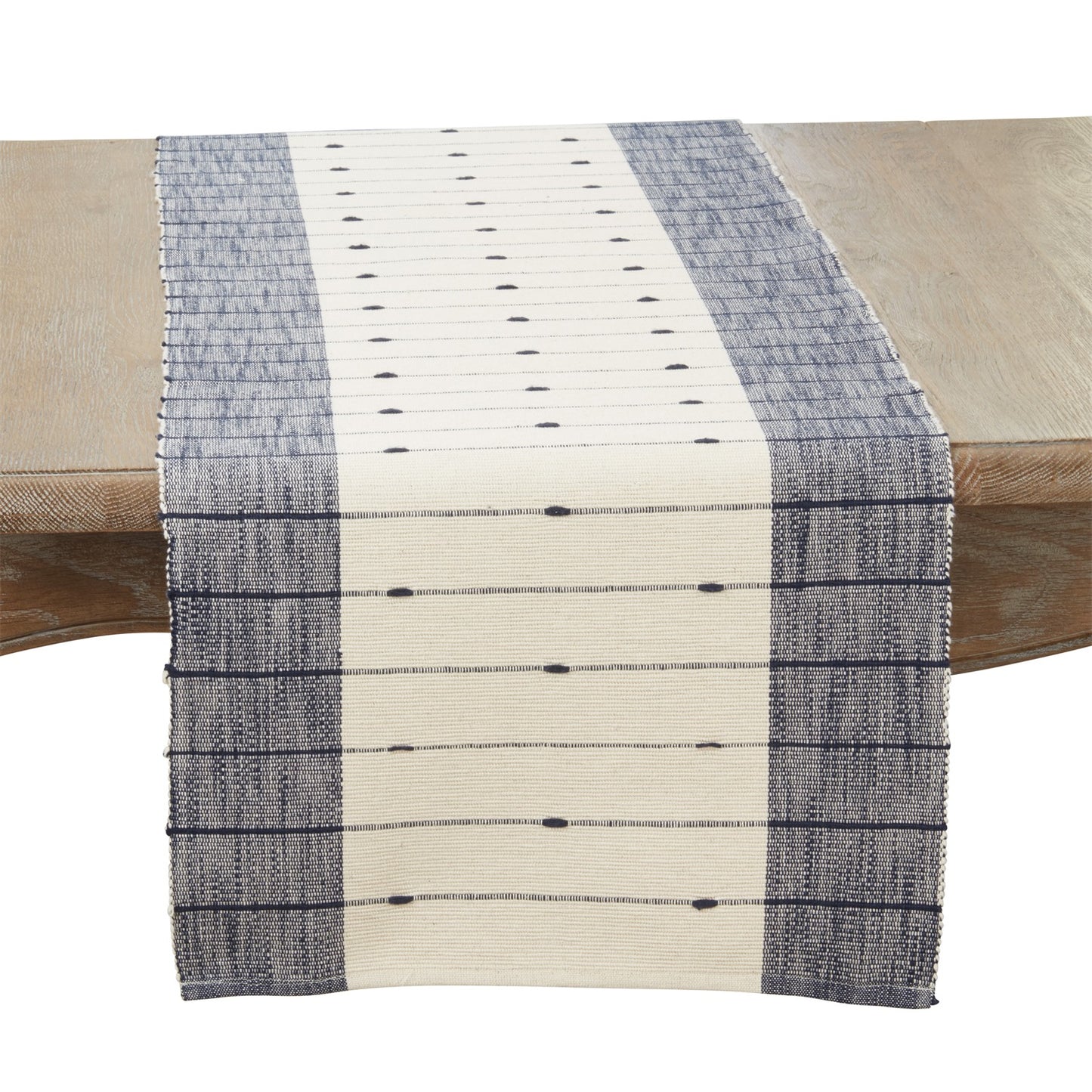 Everyday / All Season Navy Blue Stripe Table Runner, 100% cotton