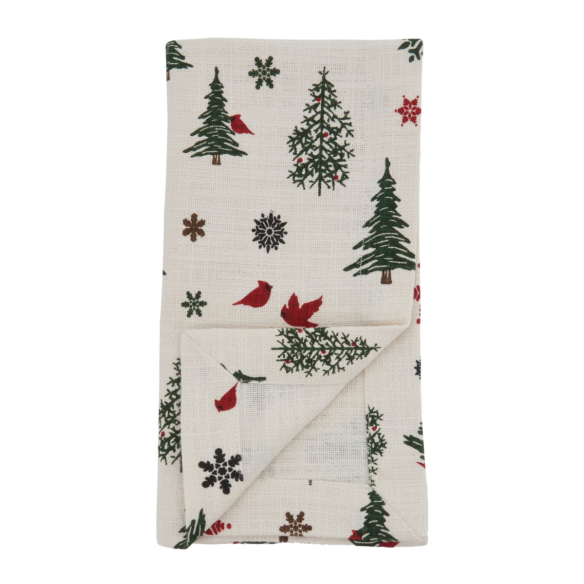 Ivory Christmas Tree Napkins 100% cotton, 20 Inch Square (4 pcs.)