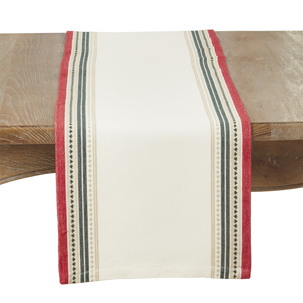Christmas Multi Dobby Christmas Trees Table Runner, 100% cotton