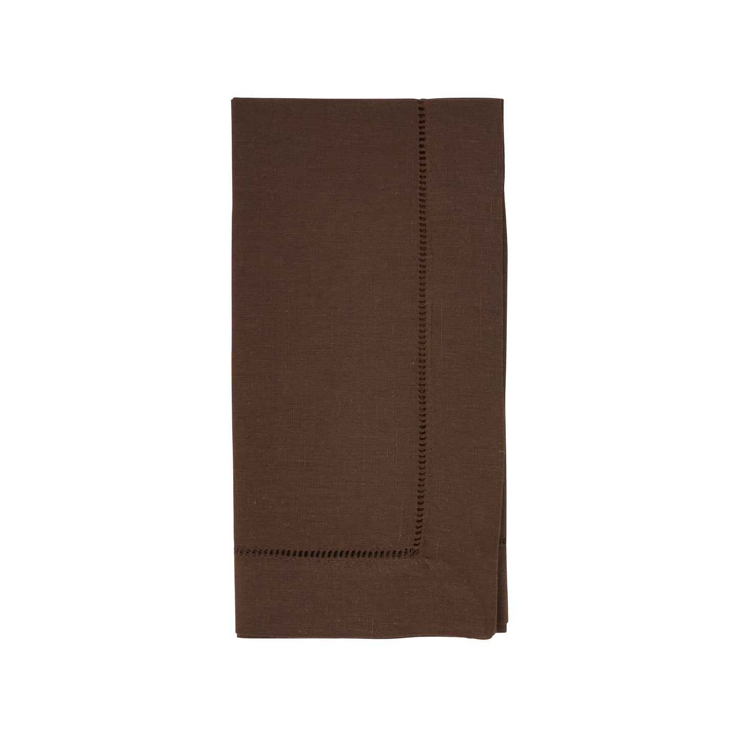 Chocolate Hemstitched Dinner Napkins 55% linen - 45% cotton, 20 Inch Square (12 pcs.)