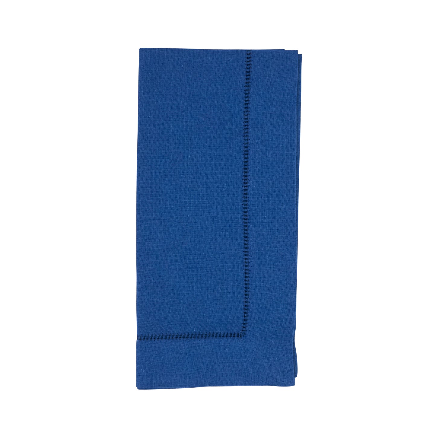 Cobalt Blue Hemstitched Dinner Napkins 55% linen - 45% cotton, 20 Inch Square (12 pcs.)