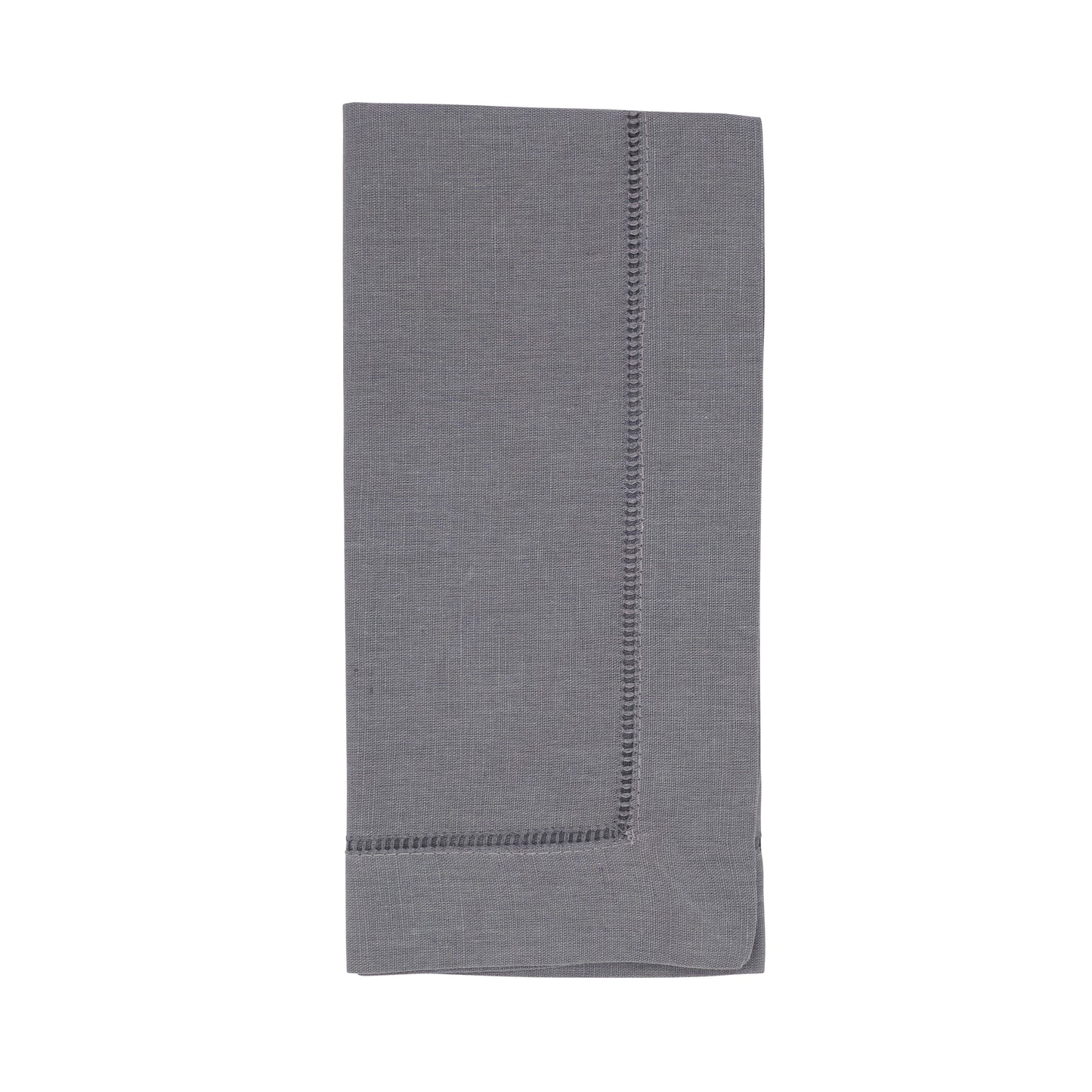 Slate Hemstitched Dinner Napkins 55% linen - 45% cotton, 20 Inch Square (12 pcs.)