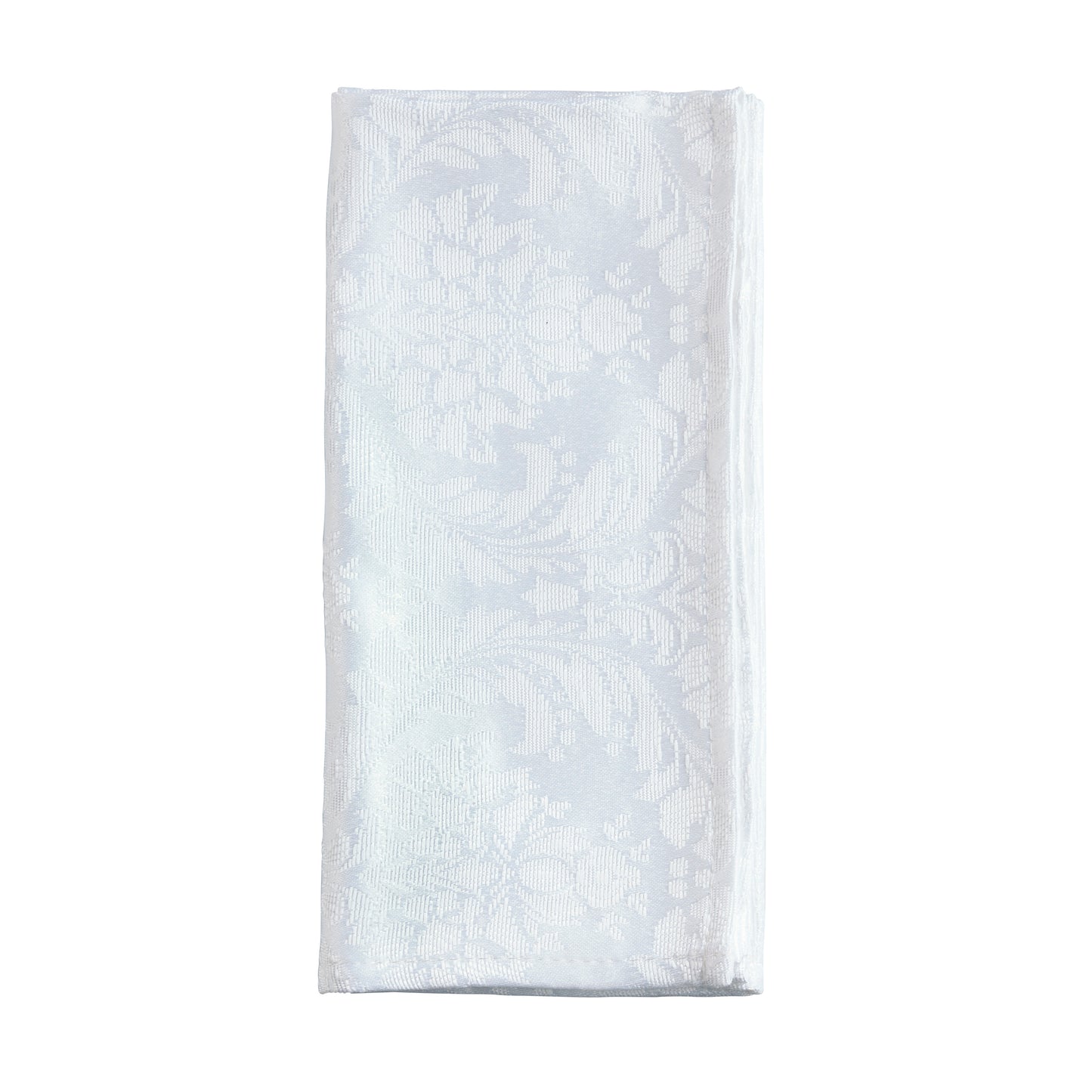 White Damask Napkins 100% polyester, 20 Inch Square (12 pcs.)