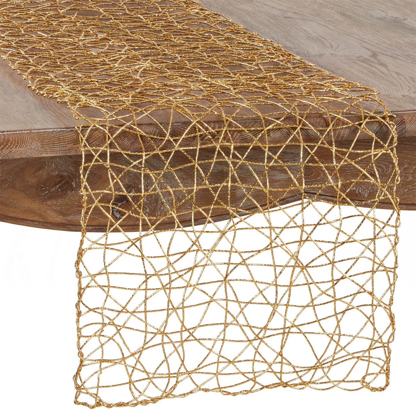 Everyday / All Season Gold Wire Nest Table Runner, 70% paper - 30% polypropylene