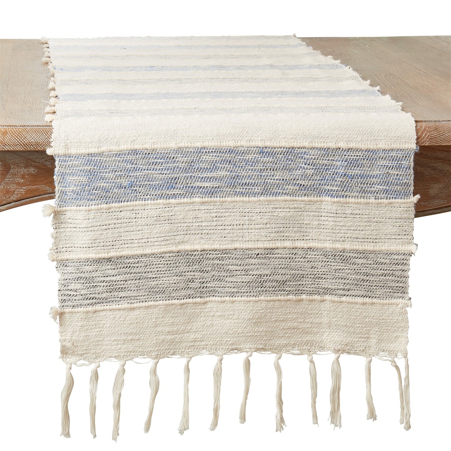 Everyday / All Season Blue Stripe Table Runner, 100% cotton